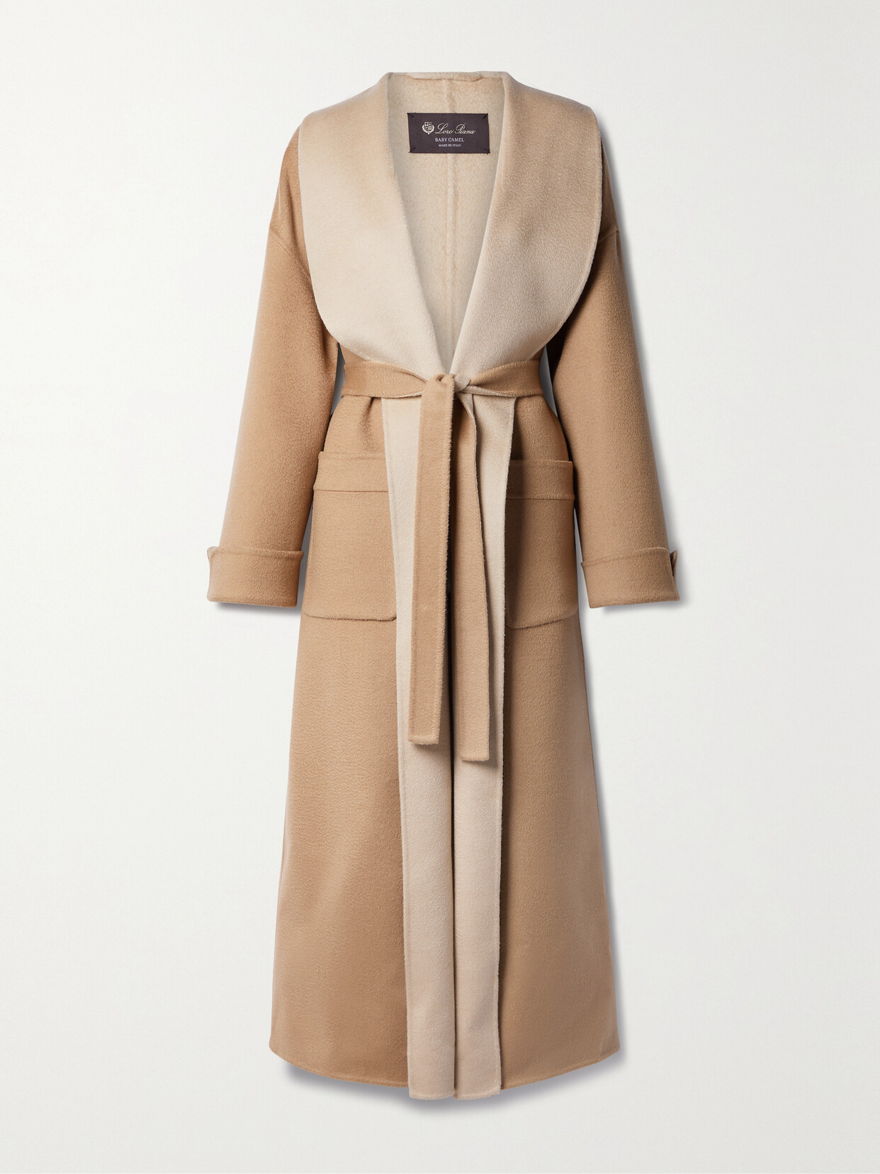 Loro Piana Capp Guilmar Belted Camel Hair And Wool-blend Coat In Brown