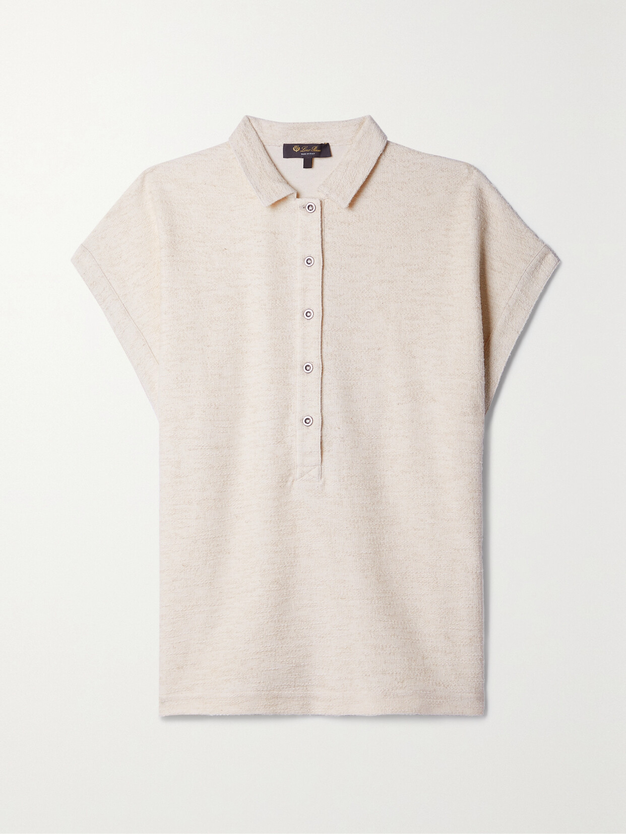 Loro Piana - Tacna Textured Cotton, Linen And Hemp-blend T-shirt - Neutrals