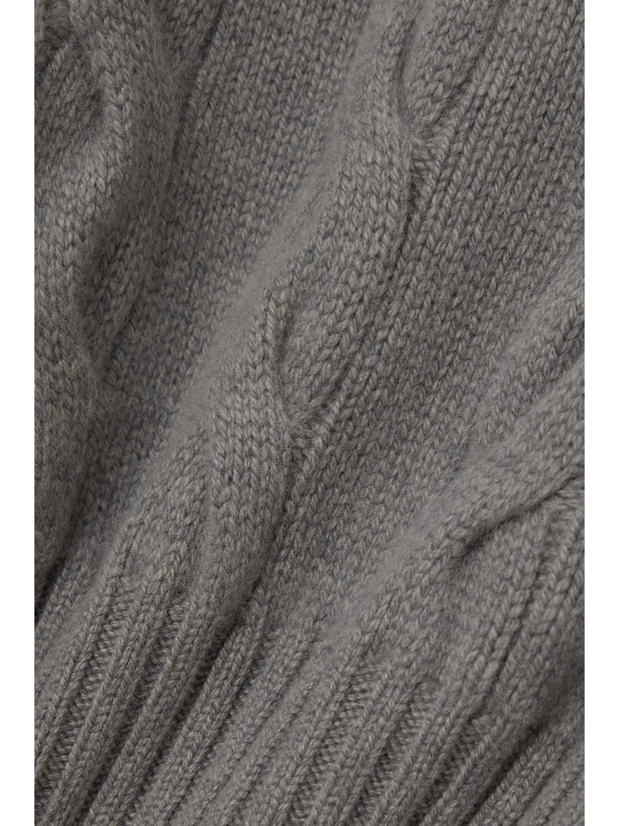 Shop Loro Piana Cable-knit Cashmere Sweater In Gray