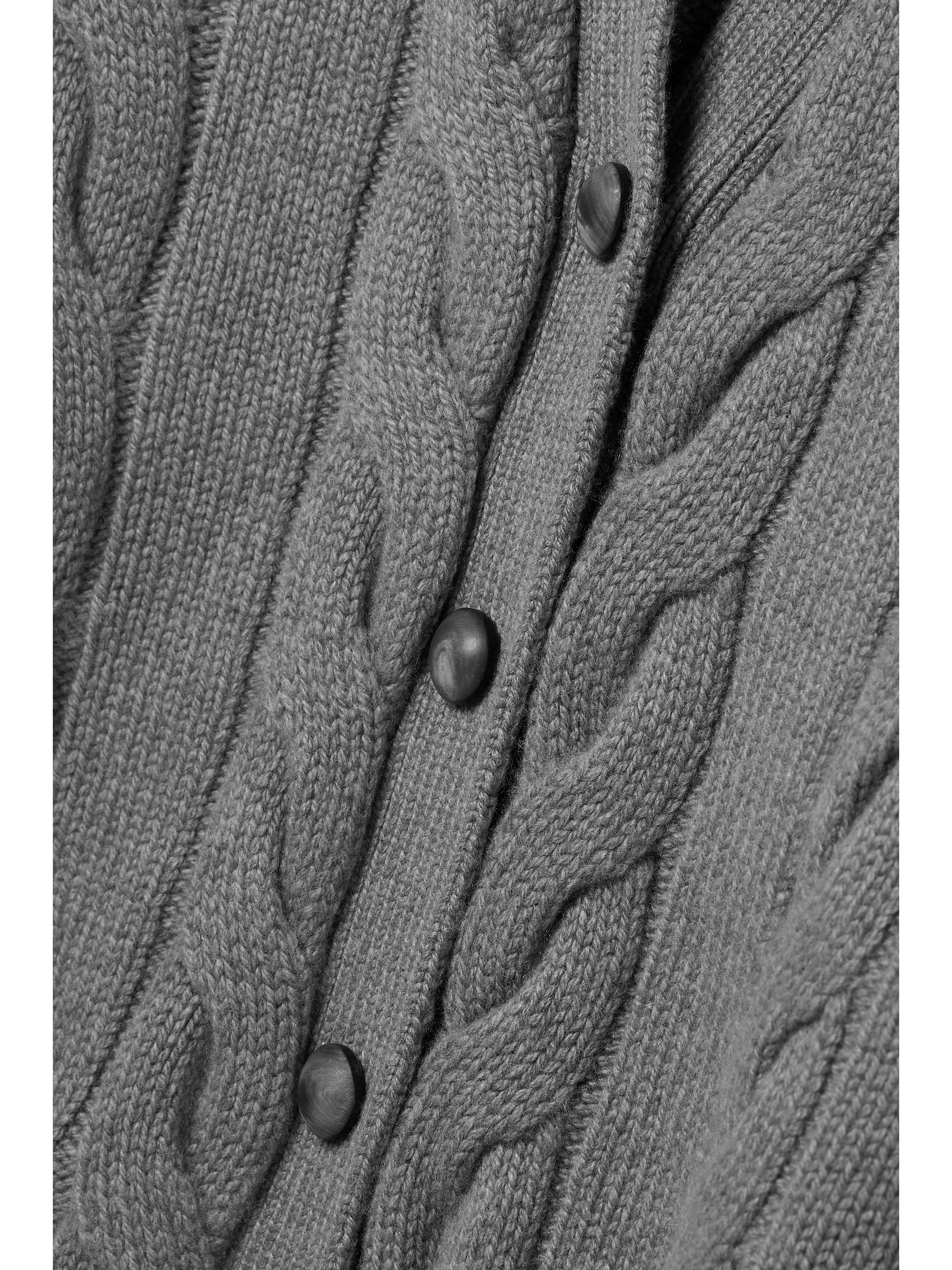 Loro Piana Napier cable-knit cashmere cardigan