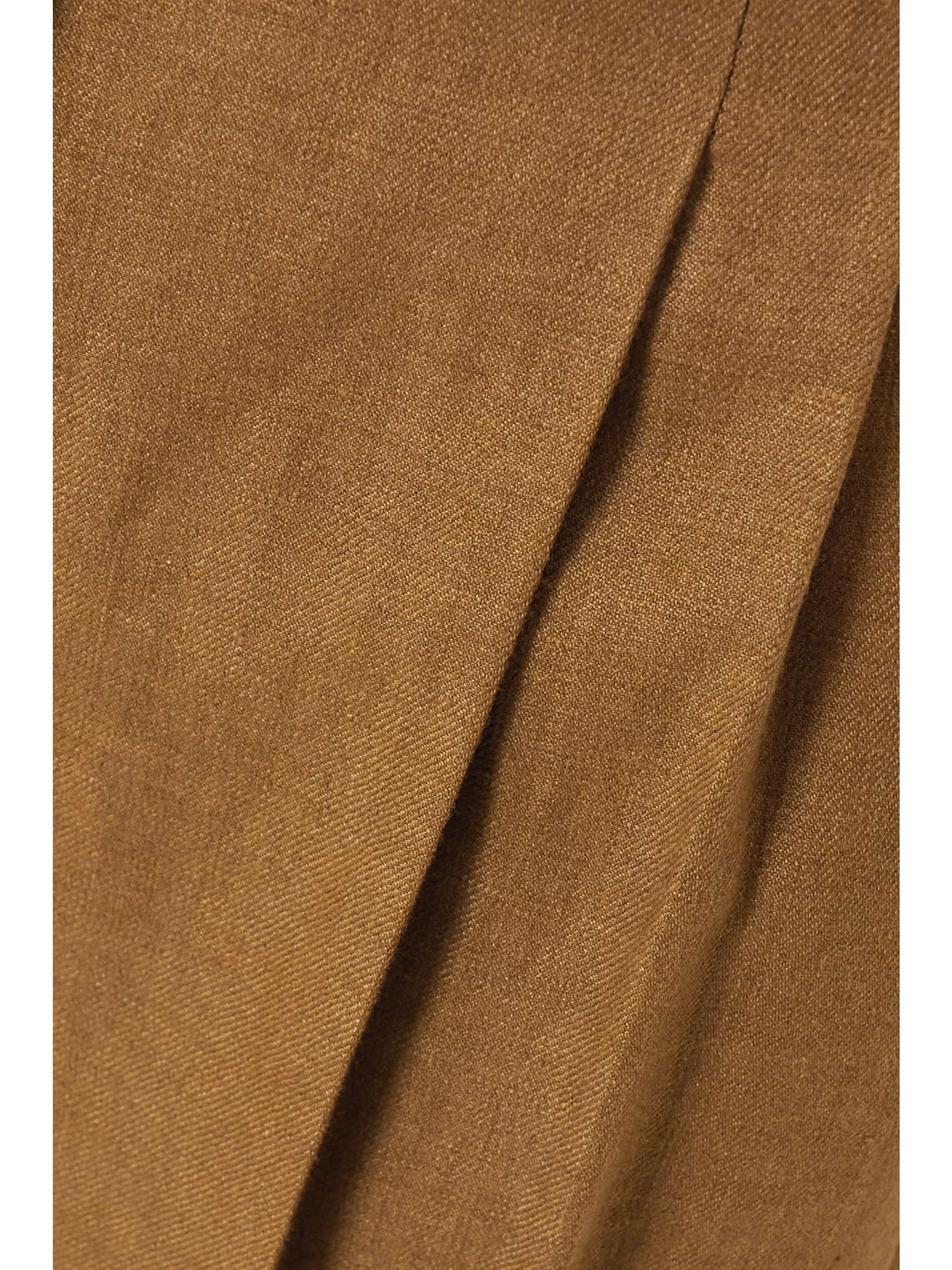 LORO PIANA Nyack pleated linen and wool-blend wide-leg pants