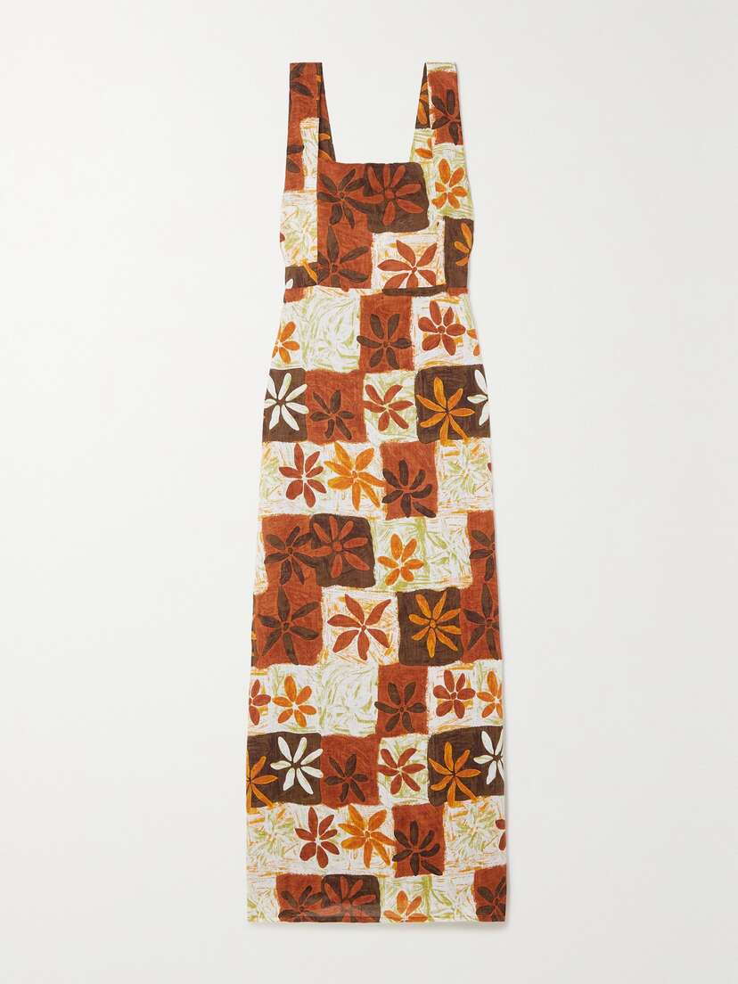 Faithfull + Net Sustain + Monikh Azalea Printed Linen Maxi Dress