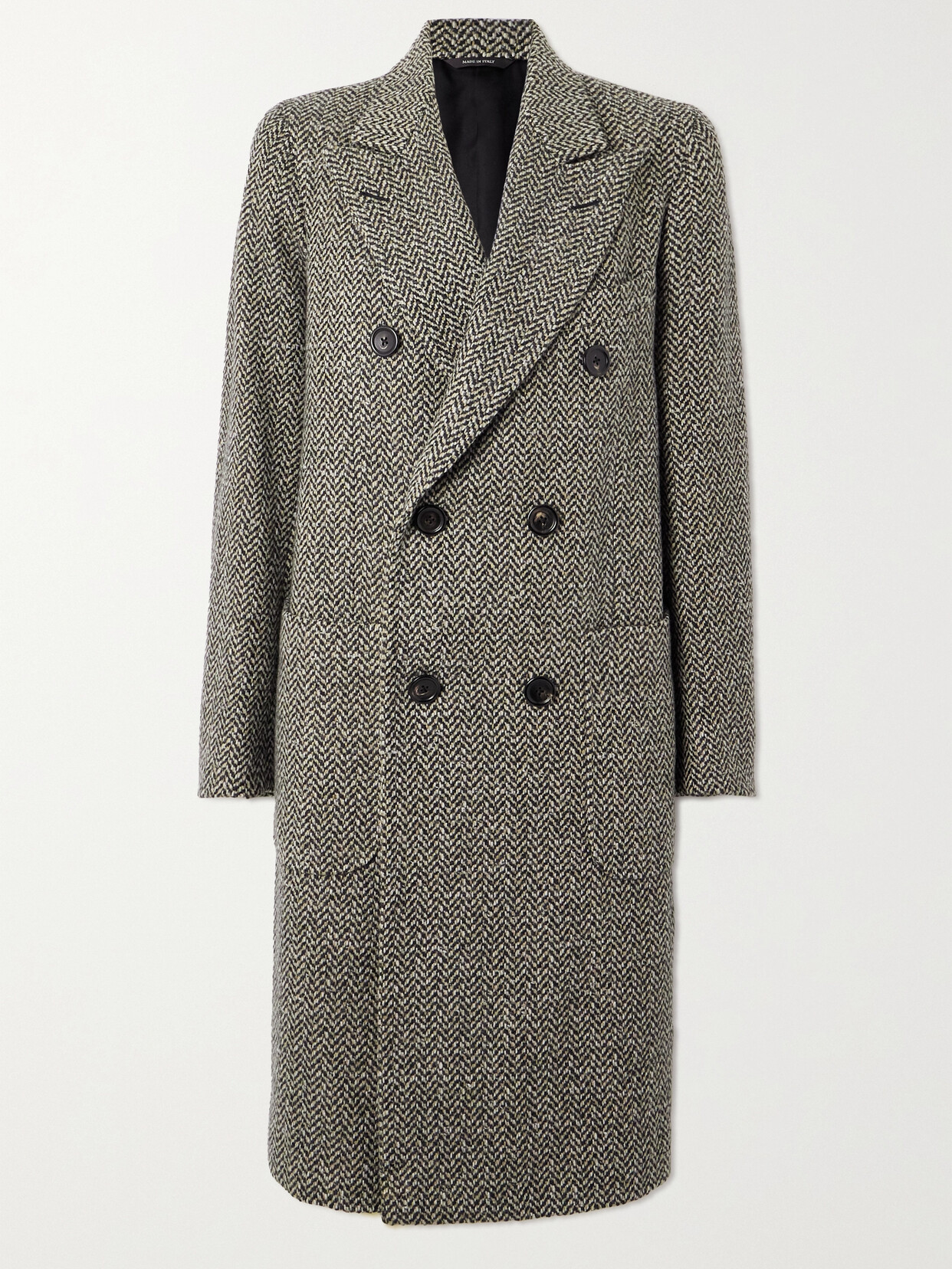 Loro Piana - Herwin Double-breasted Herringbone Linen And Cashmere-blend Coat - Gray