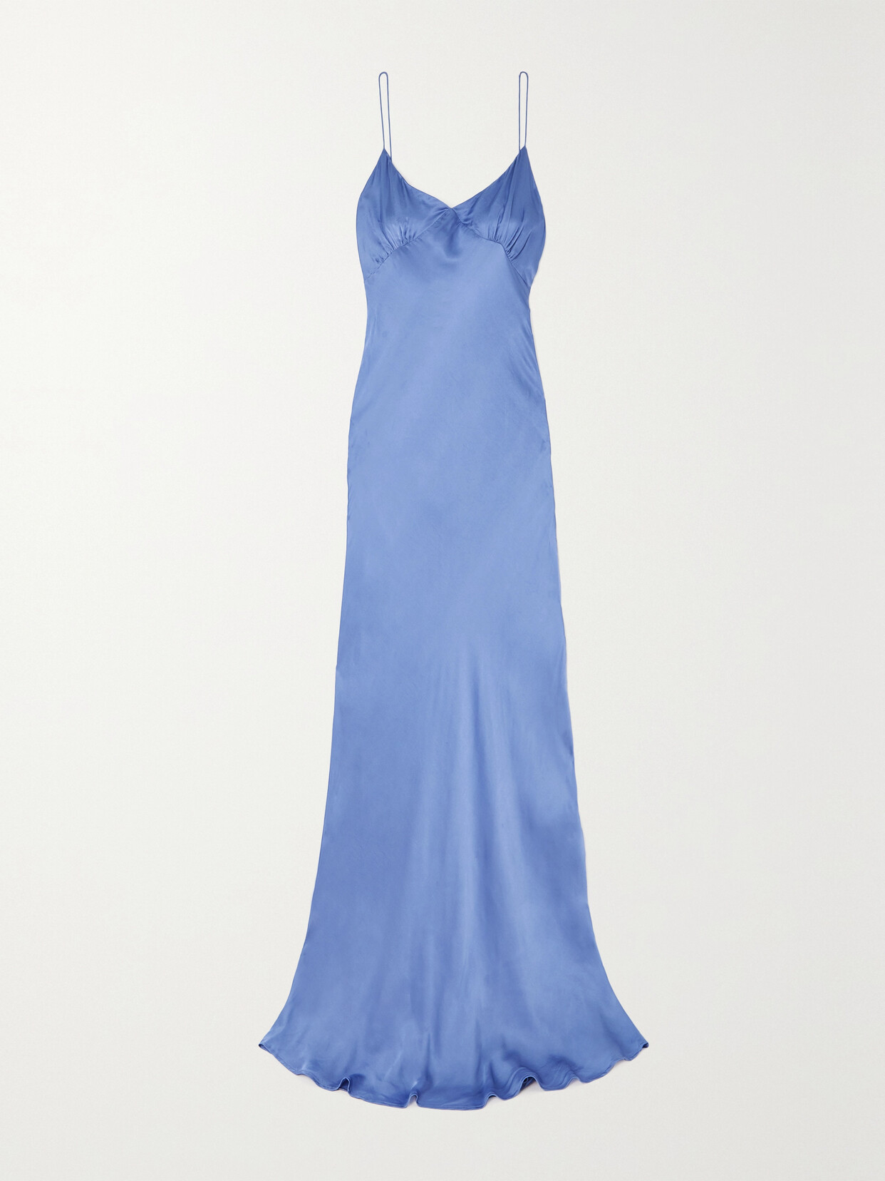 Faithfull The Brand - + Net Sustain Santiana Open-back Lenzing Ecovero-satin Maxi Dress - Blue