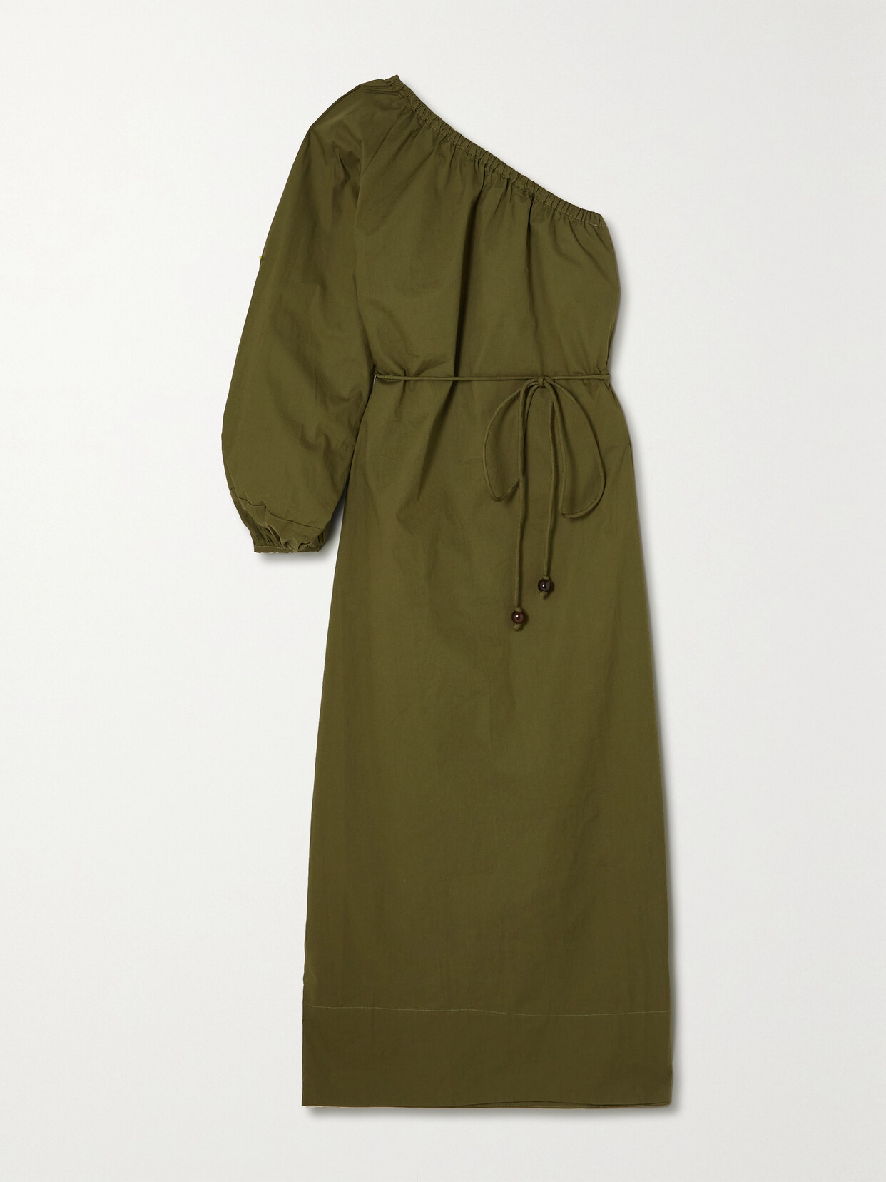 Faithfull The Brand - + Net Sustain + Monikh Amorosa One-sleeve Organic Cotton-poplin Maxi Dress - Green