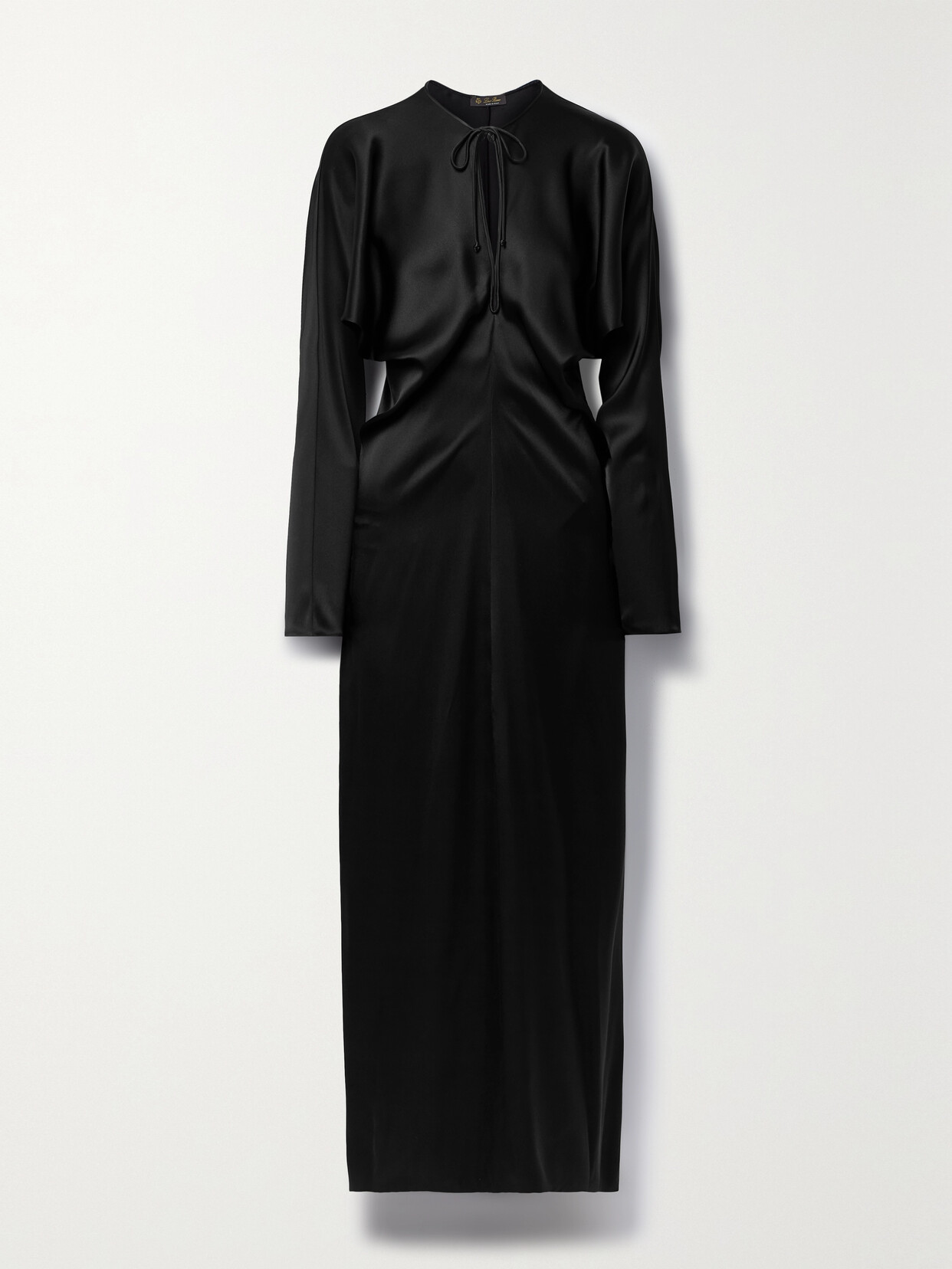 Loro Piana - Silk-satin Maxi Dress - Black