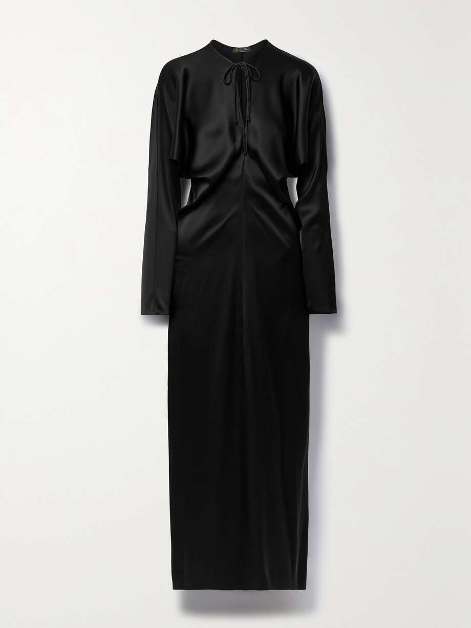 silk-satin maxi dress