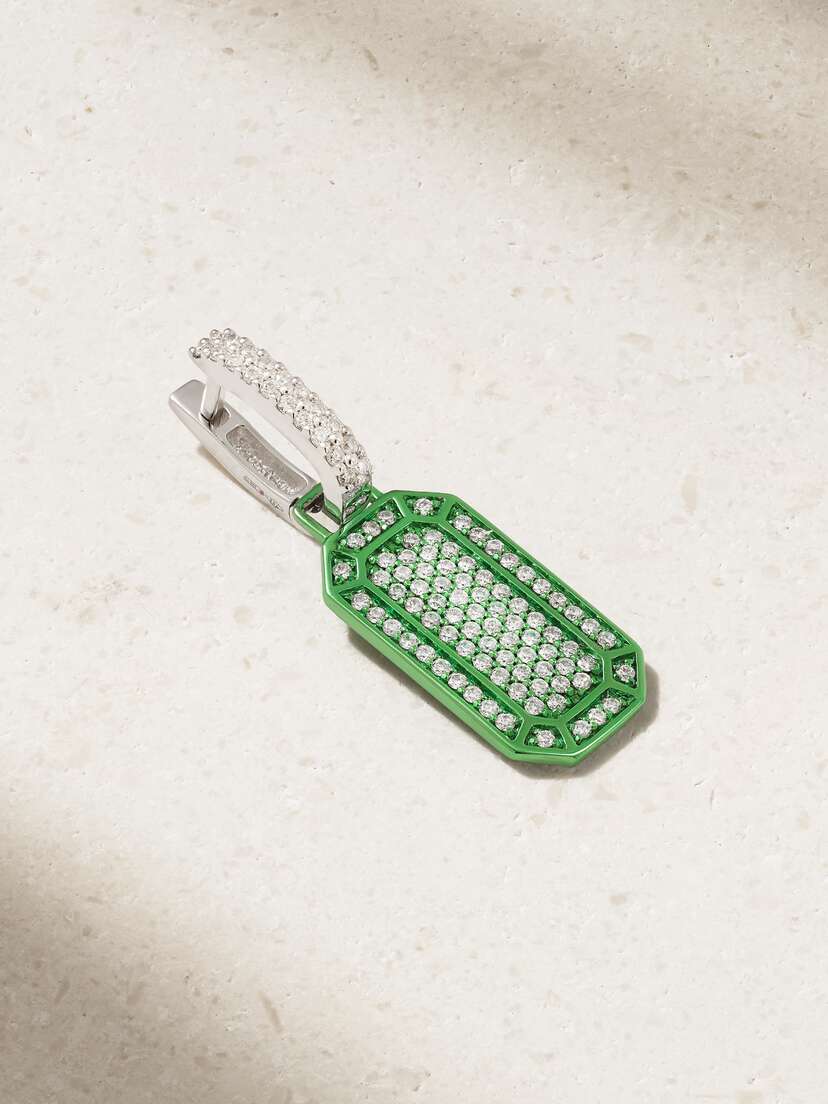 EÉRA Small Tag White Gold Diamond Single Earring