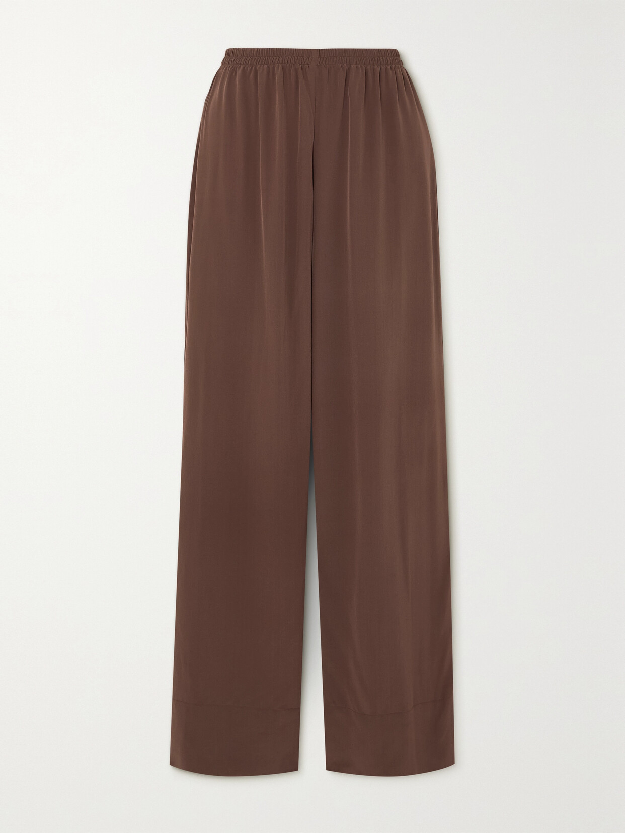 Faithfull The Brand - + Net Sustain + Monikh Monforte Silk-crepe Wide-leg Pants - Brown