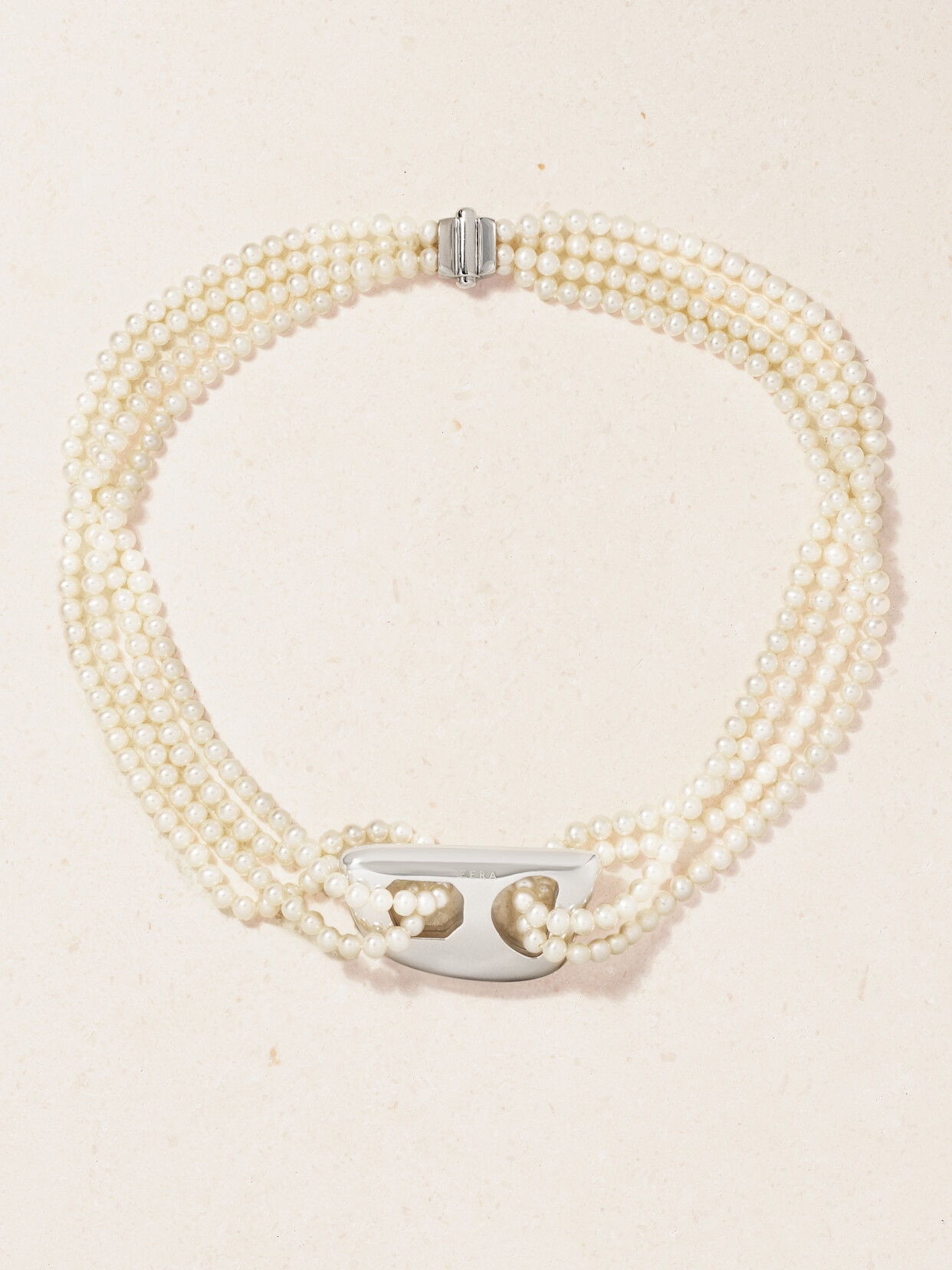EÉRA Stone Sterling  Pearl Necklace
