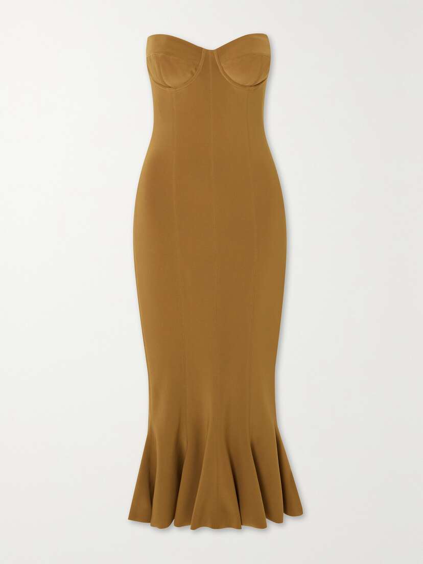 Norma Kamali Strapless Stretch-jersey Midi Dress - x large