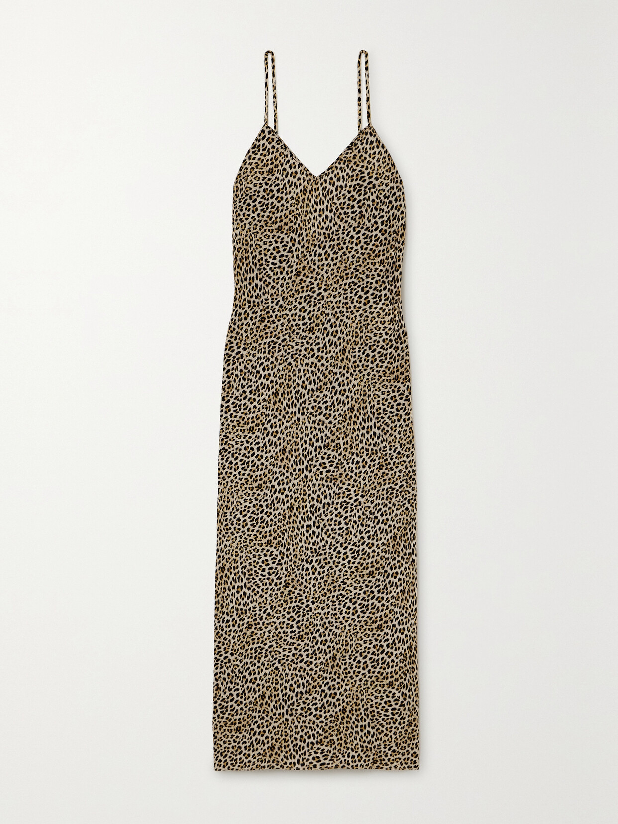 Norma Kamali Leopard-print Georgette Midi Dress In Animal Print