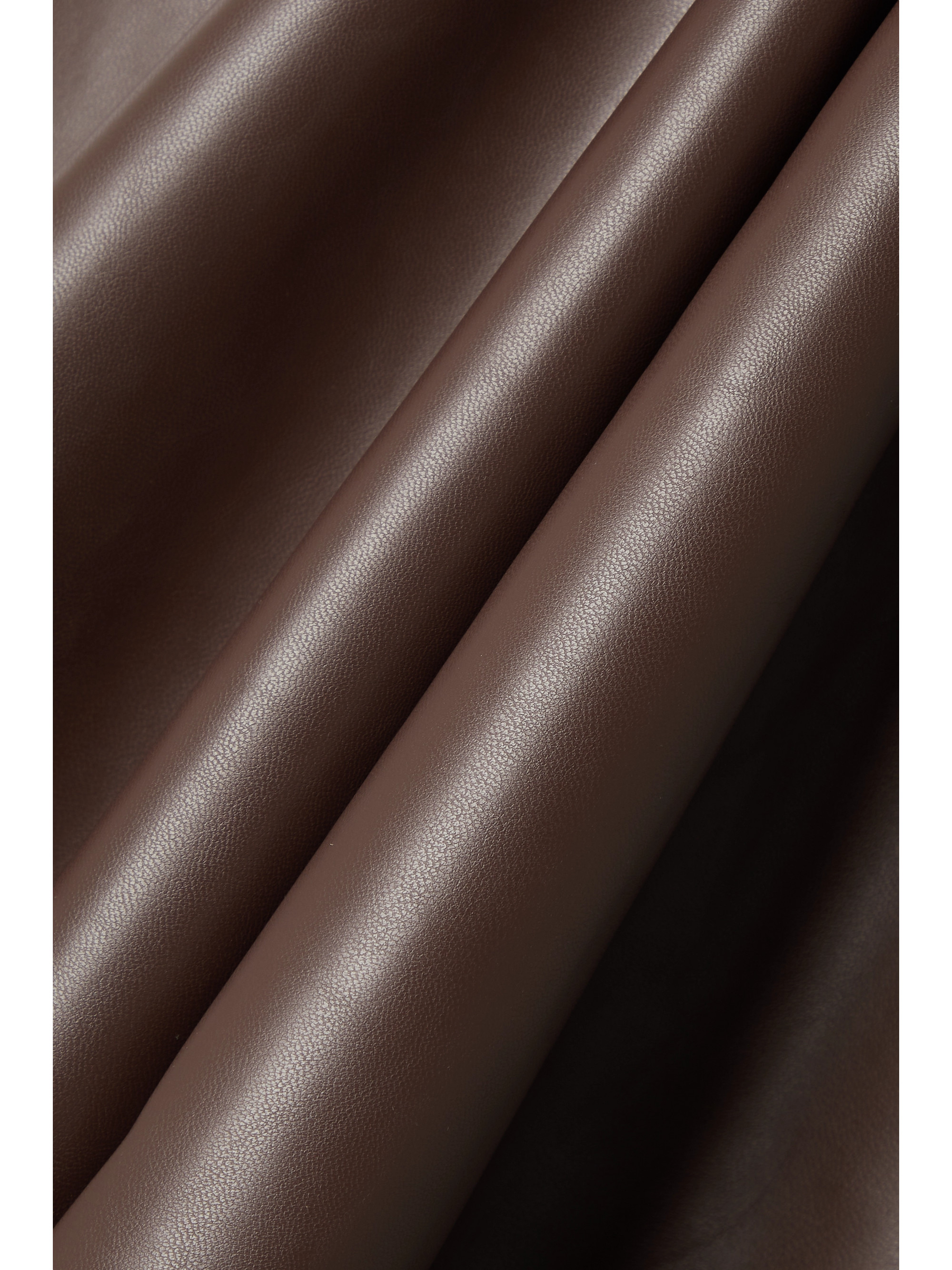 Norma Kamali Strapless faux leather maxi dress
