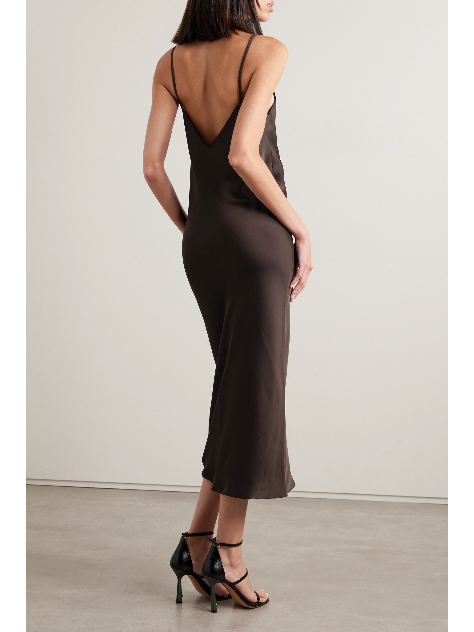 Norma Kamali Satin midi dress thumbnail