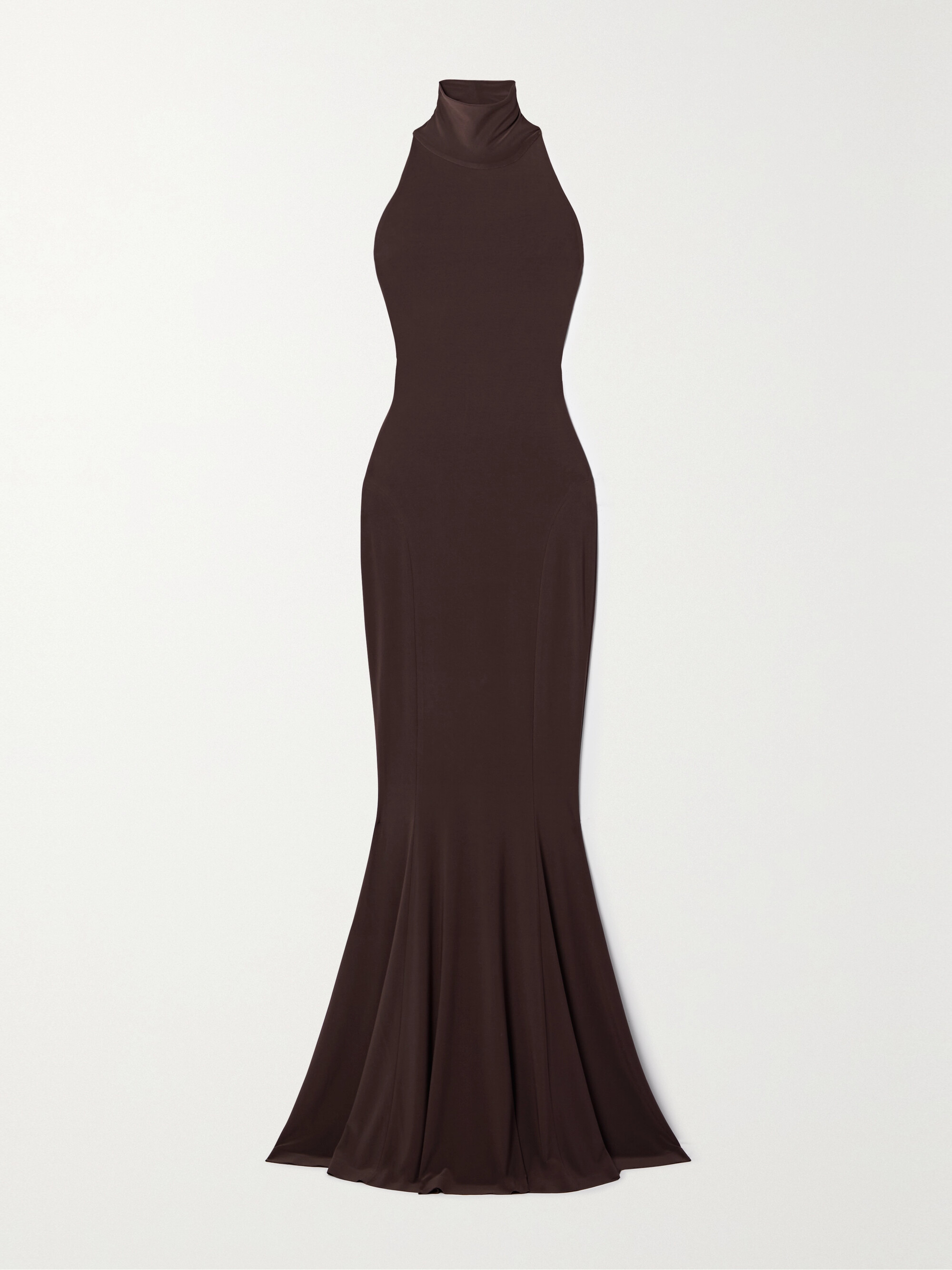 Norma Kamali Stretch-jersey turtleneck gown thumbnail