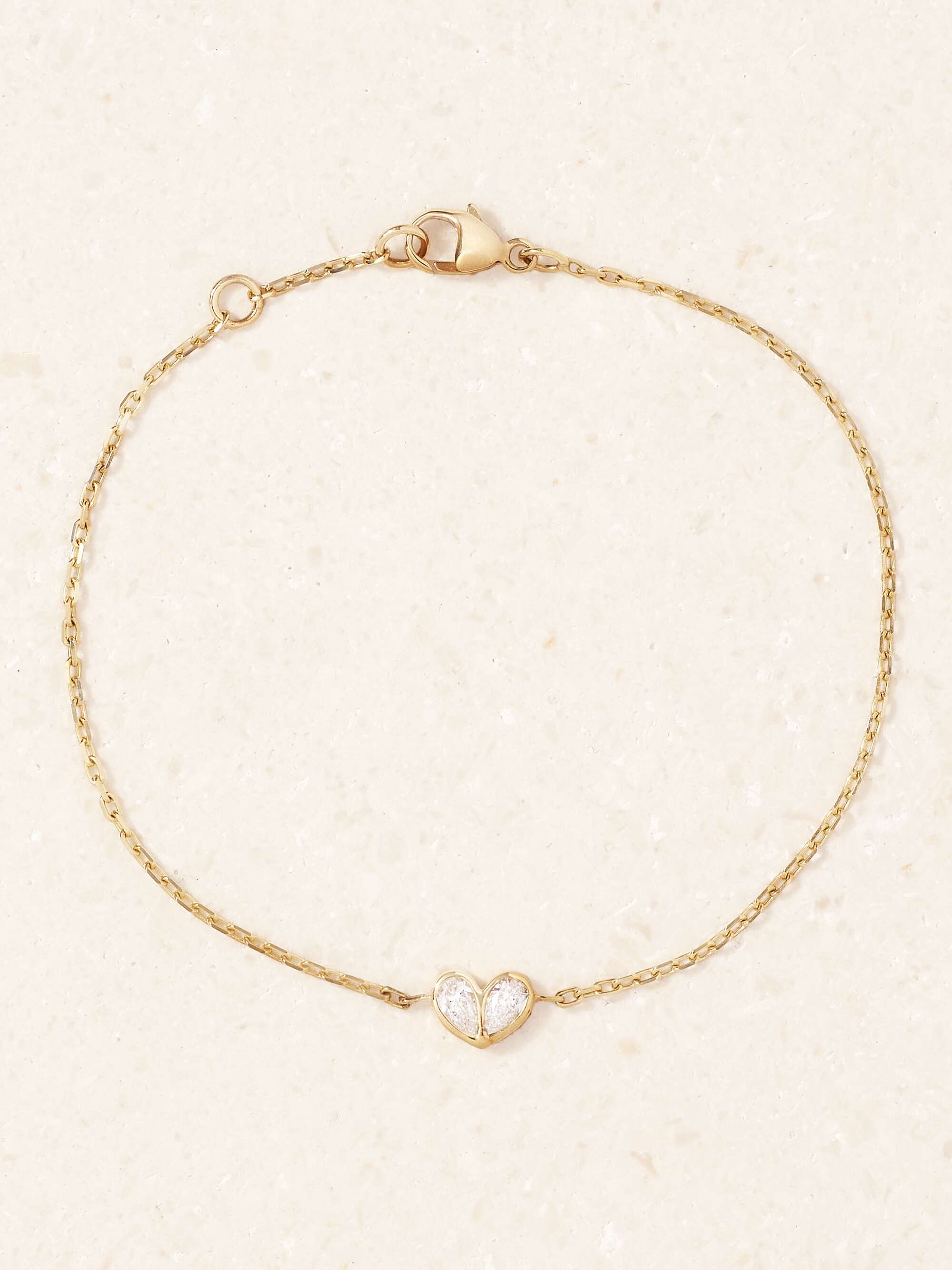 Diamond heart bracelet gold sale