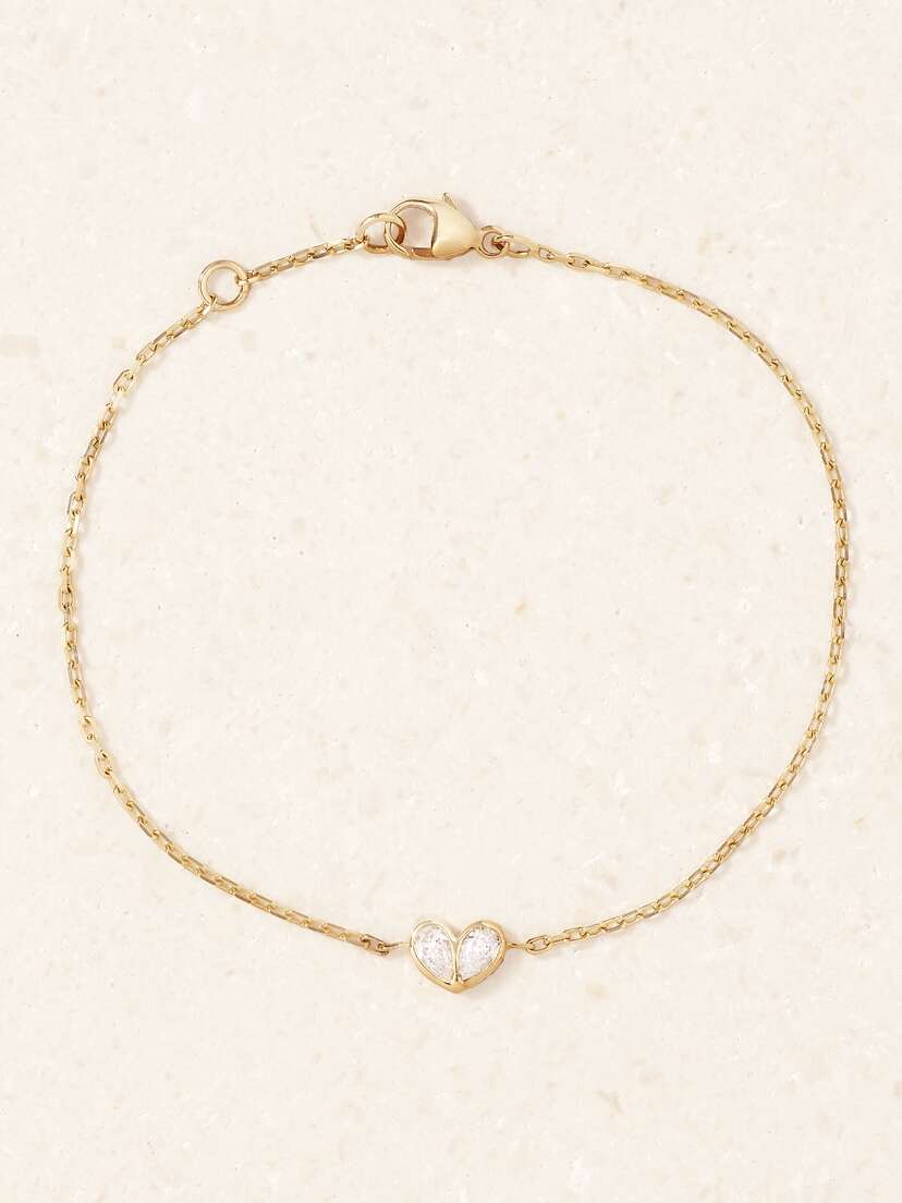 Gemella Mini Sweetheart 18-karat Gold Diamond Bracelet