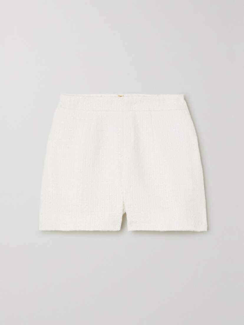 L'Agence Ashton Bouclé Straight-leg Shorts