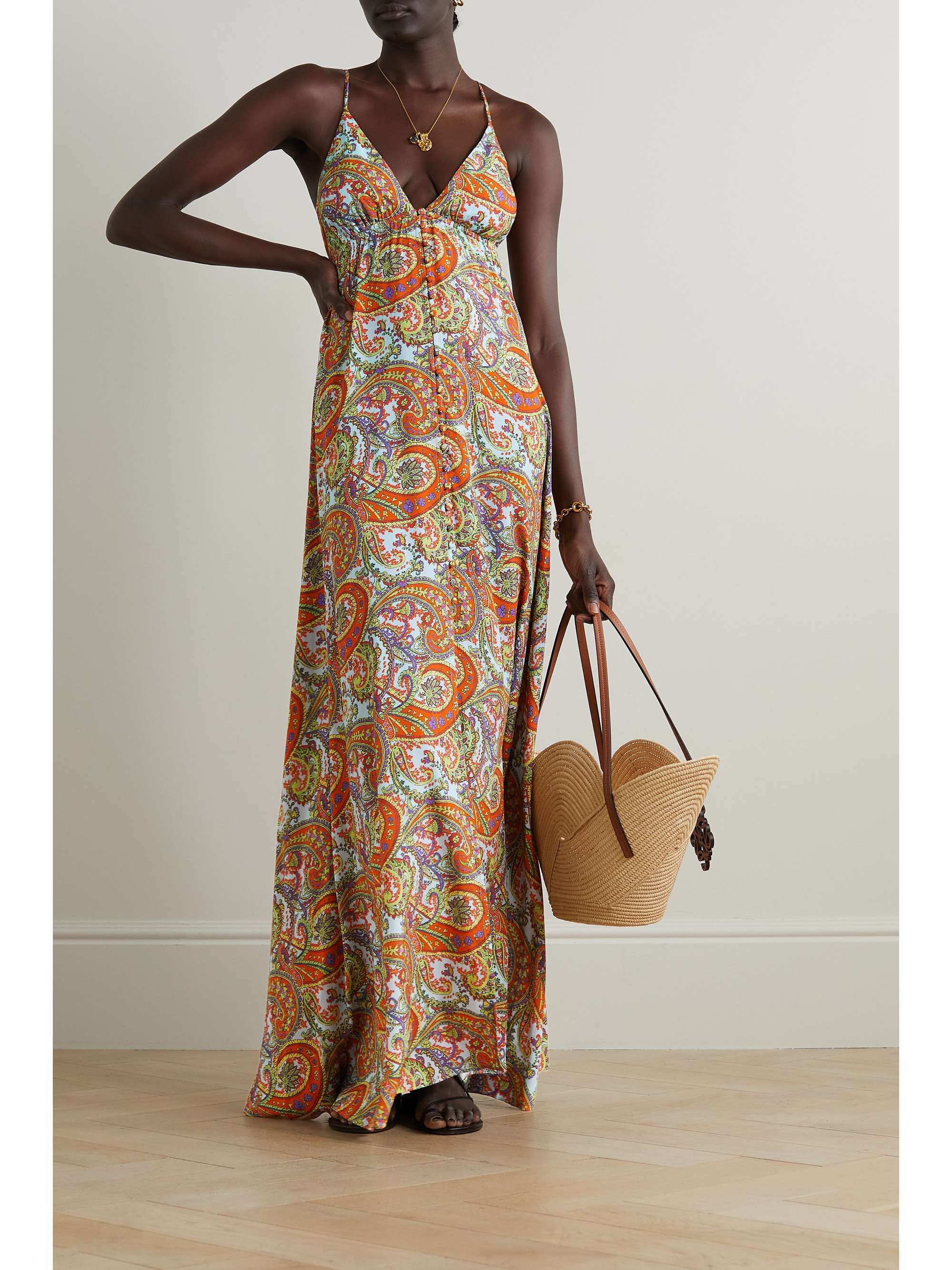 L'AGENCE Stefani paisley-print crepe de chine maxi dress | NET-A-PORTER