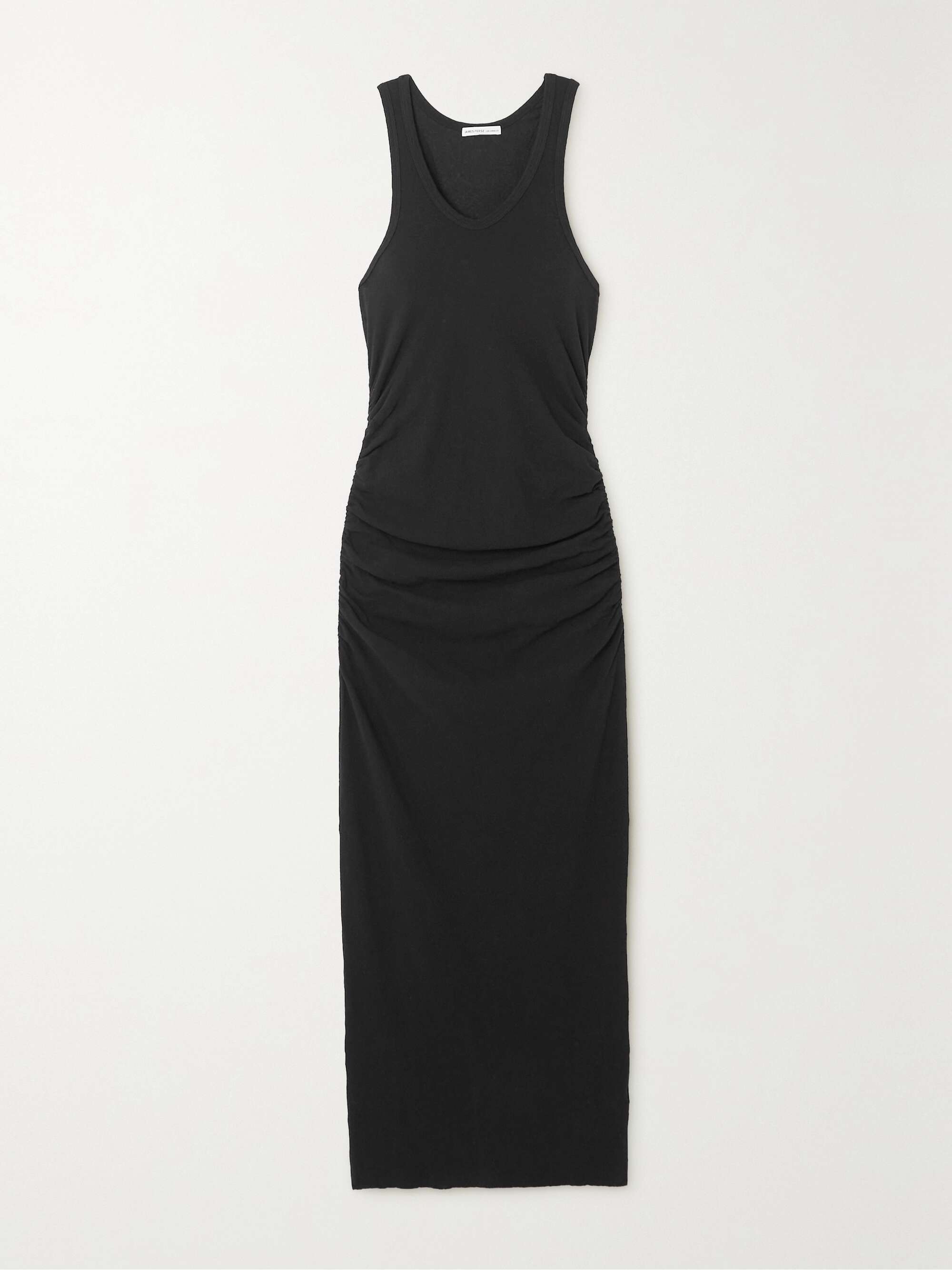 JAMES PERSE Horizon ruched stretchcotton jersey midi dress NETAPORTER
