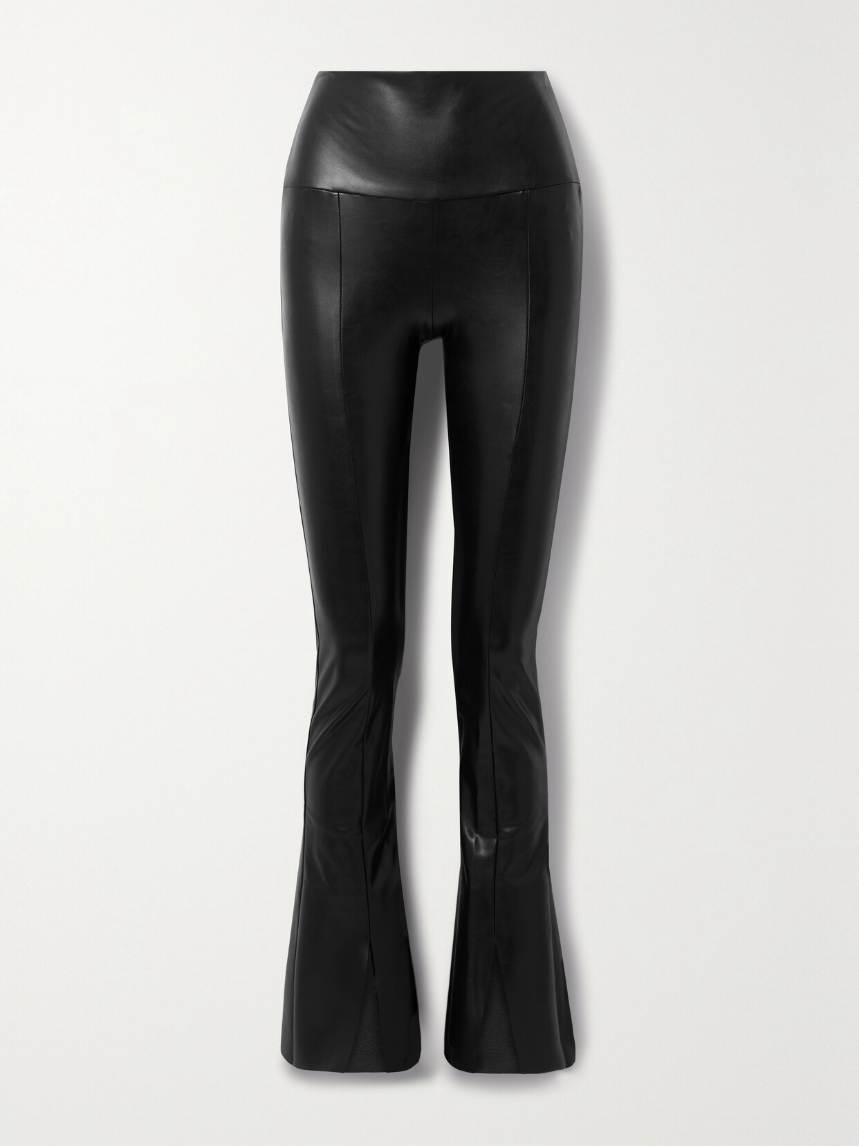 Norma Kamali - Spat Vegan Leather Flared Leggings - Black