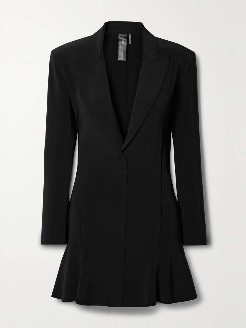 Norma Kamali Belted Stretch-jersey Mini Dress - x large