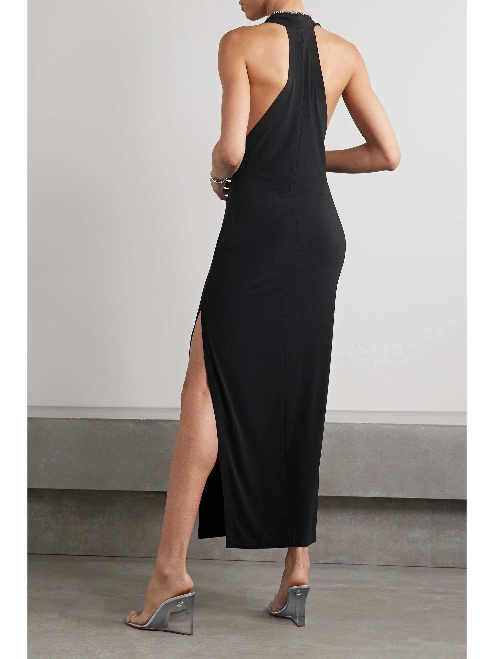 NORMA KAMALI Neeta draped stretch-jersey maxi dress | NET-A-PORTER