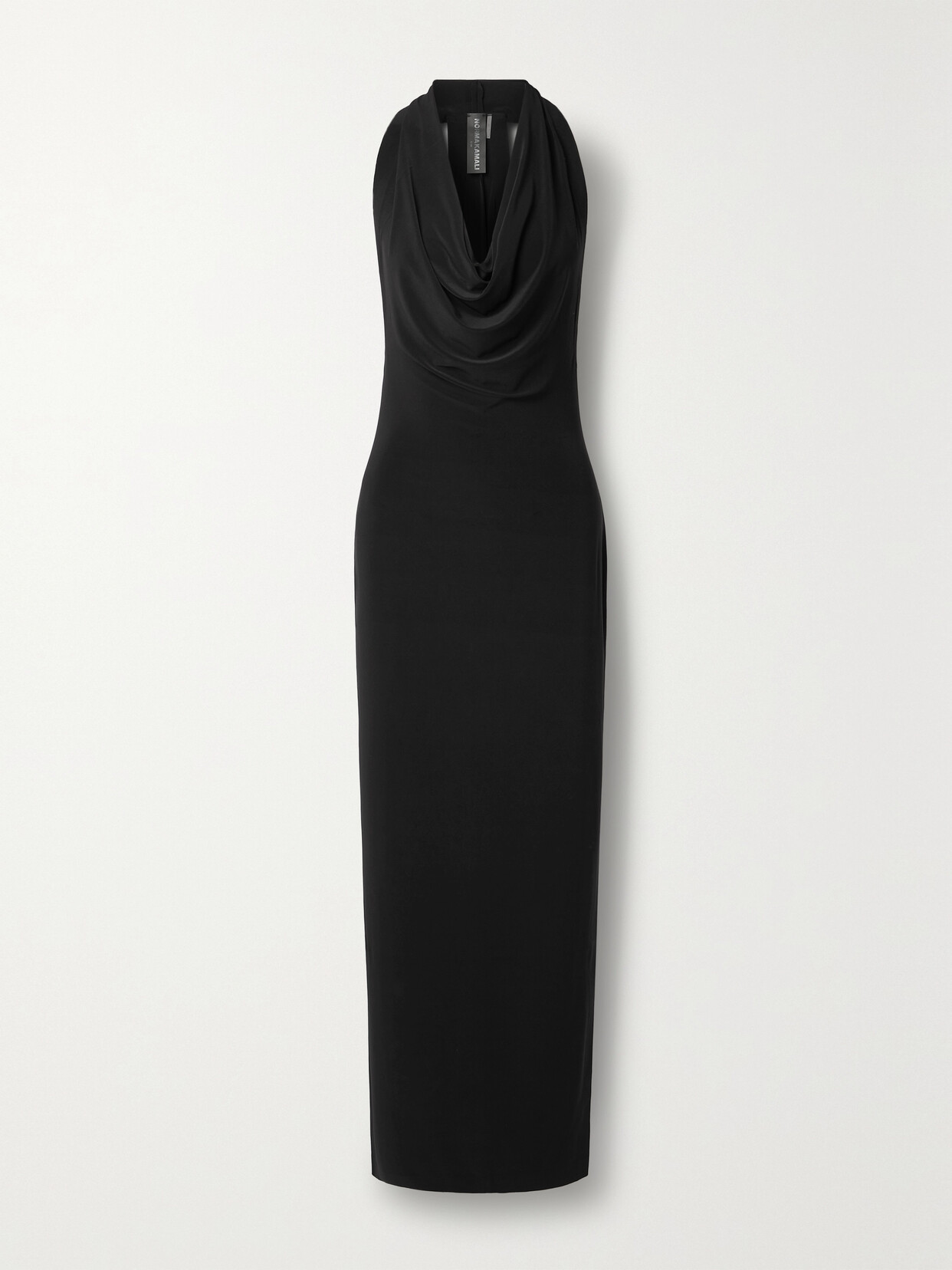 Norma Kamali Neeta Draped Stretch-jersey Maxi Dress - Black