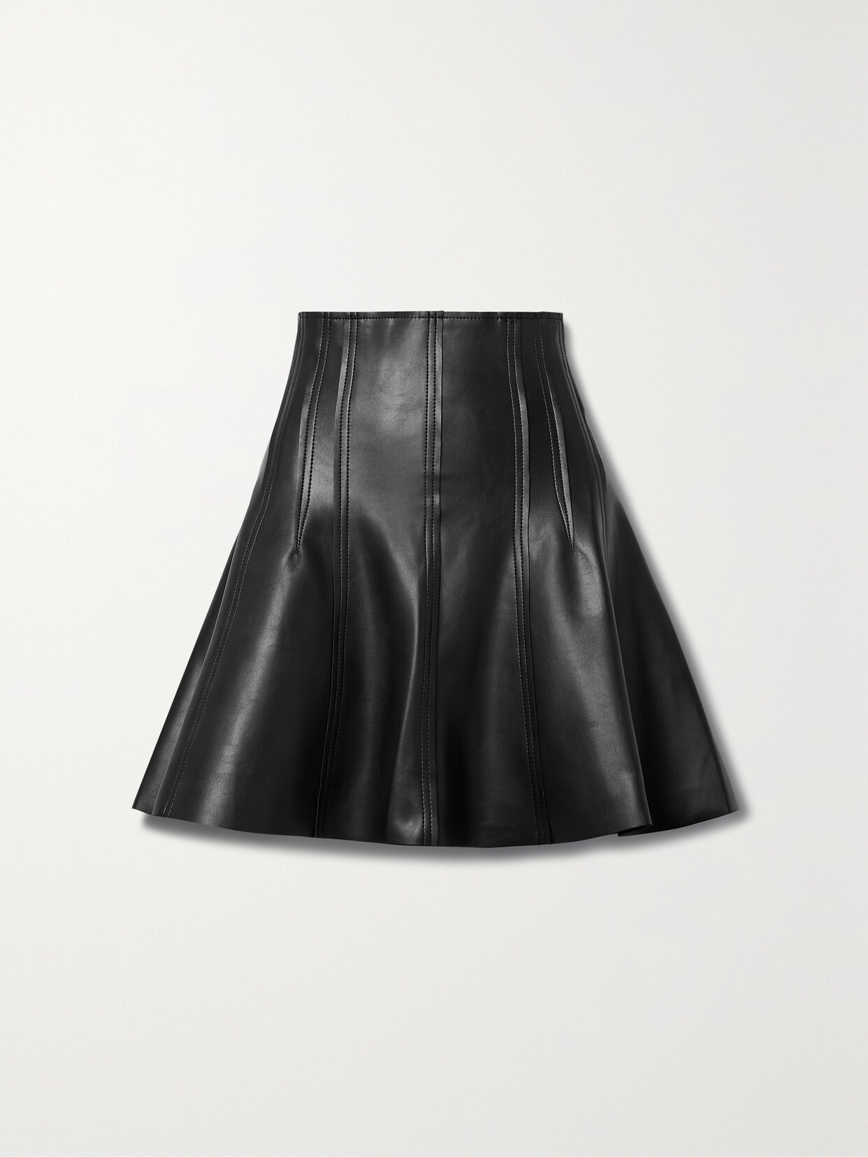 NORMA KAMALI GRACE VEGAN LEATHER MINI SKIRT