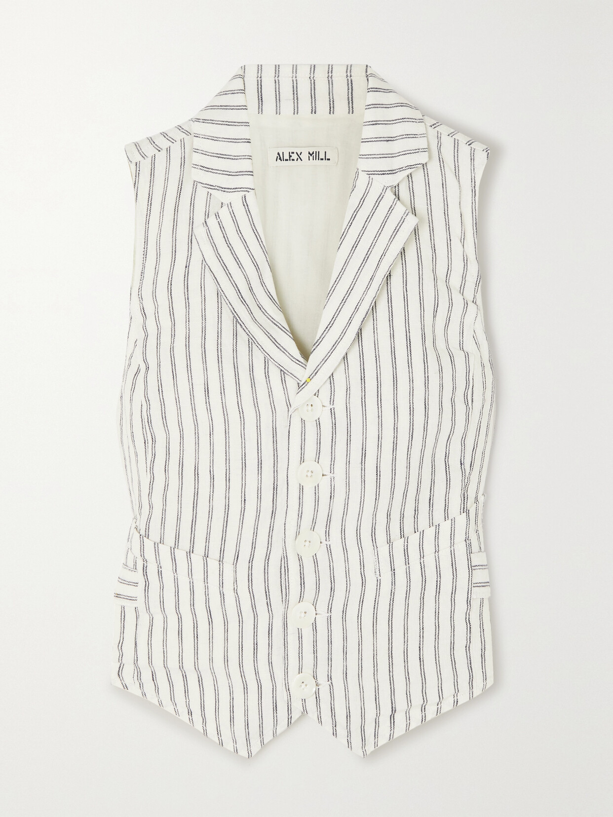 ALEX MILL MATHILDE STRIPED LINEN VEST