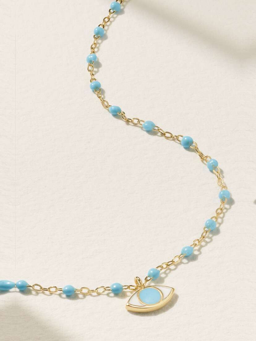 Gigi Clozeau Classic Gigi Eye 18-karat Gold And Resin Necklace