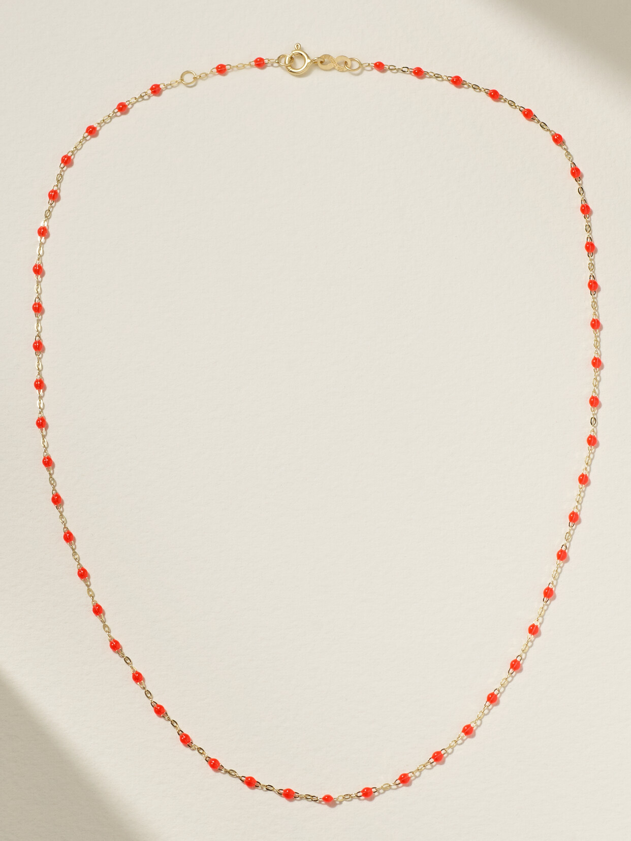 Gigi Clozeau 18k Yellow Gold Classic Gigi Resin Bead Collar Necklace, 16.5 In Poppy