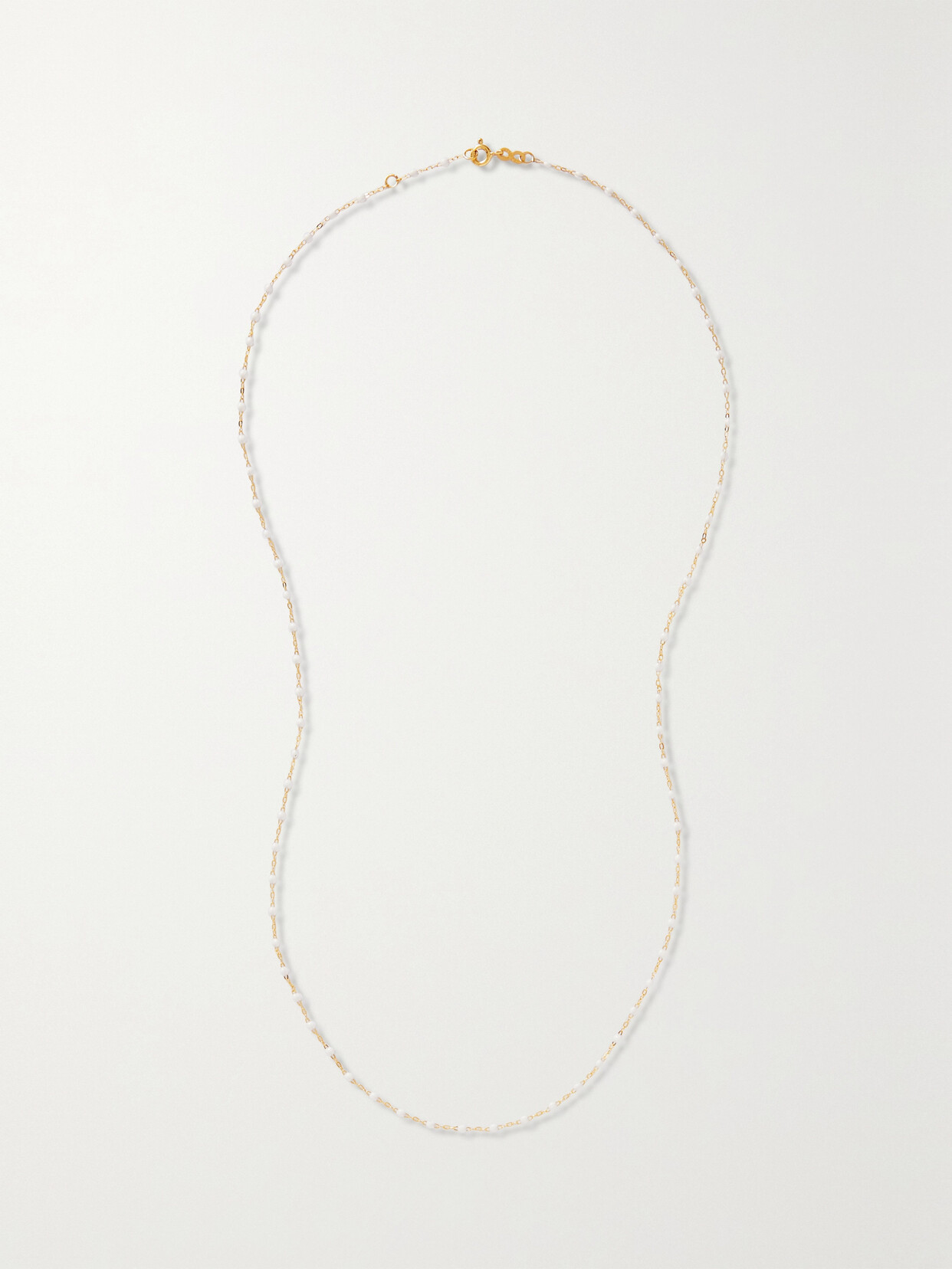 Gigi Clozeau - Classic Gigi Sautoir 18-karat Gold And Resin Necklace - White