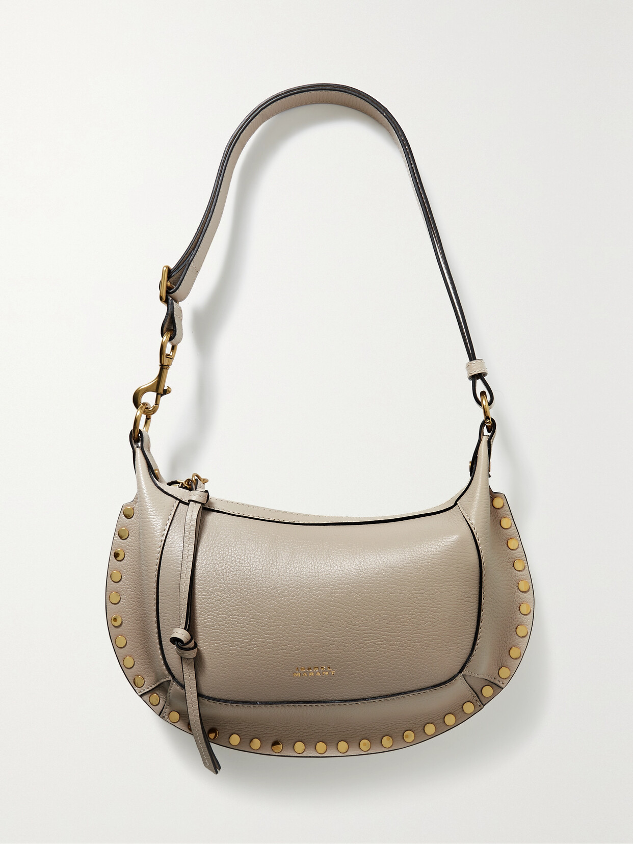 ISABEL MARANT OSKAN MOON STUDDED LEATHER SHOULDER BAG