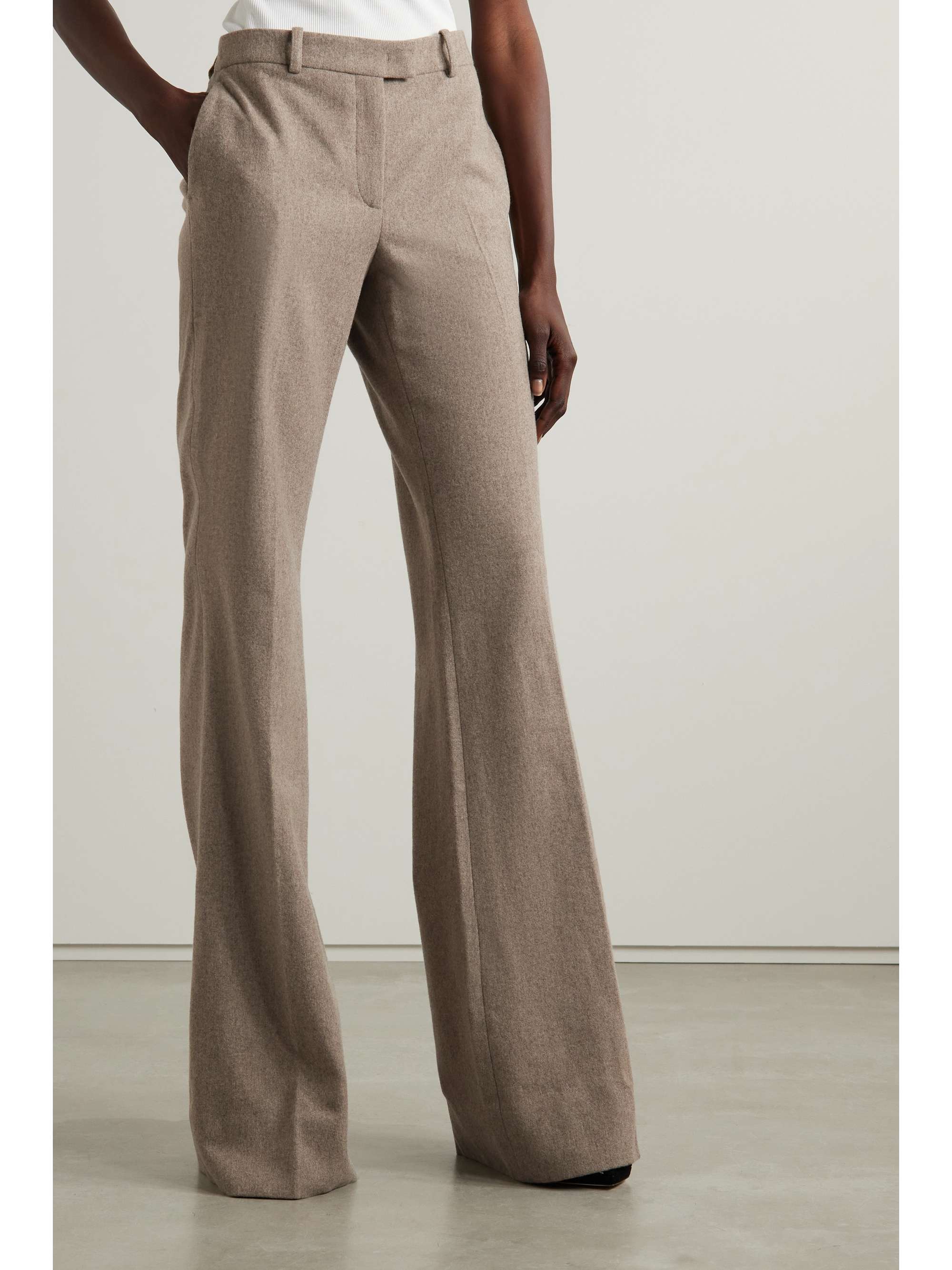 MICHAEL KORS COLLECTION Haylee woolblend flannel flared pants NETAPORTER