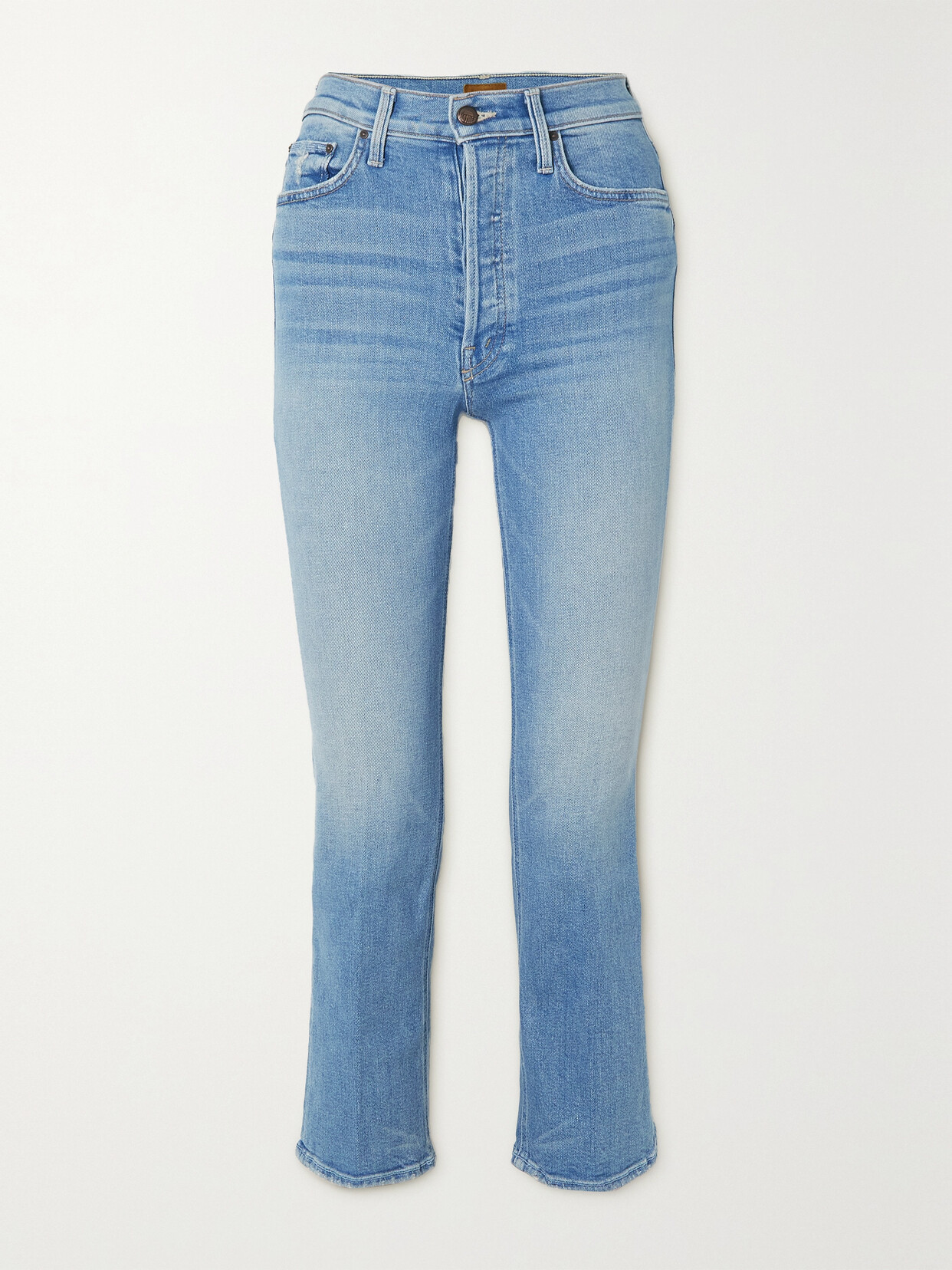 Mother - + Net Sustain The Tripper Ankle Cropped High-rise Flared Jeans - Blue