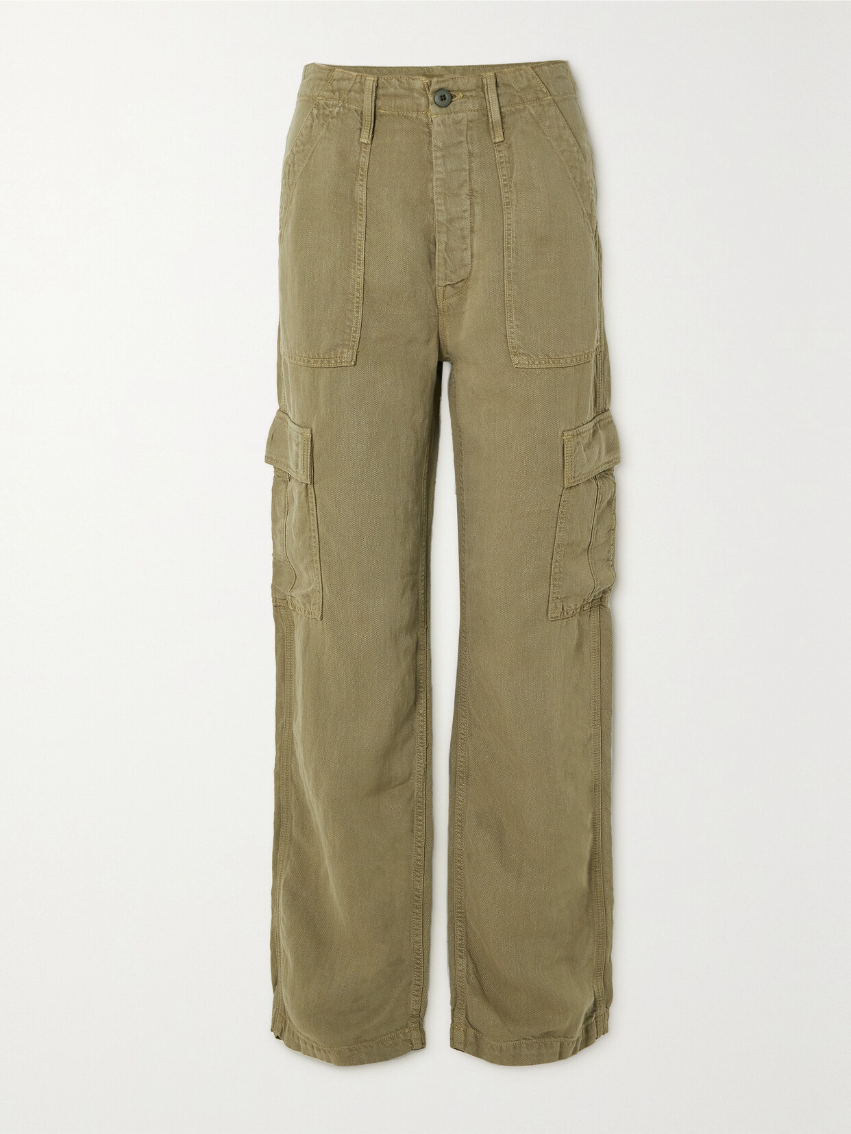 Mother - + Net Sustain The Private Lyocell And Linen-blend Cargo Pants - Green