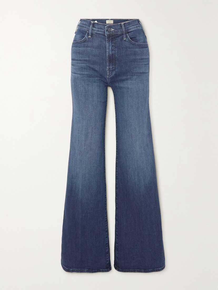Mother + Net Sustain The Hustler Roller Sneak High-rise Wide-leg Jeans