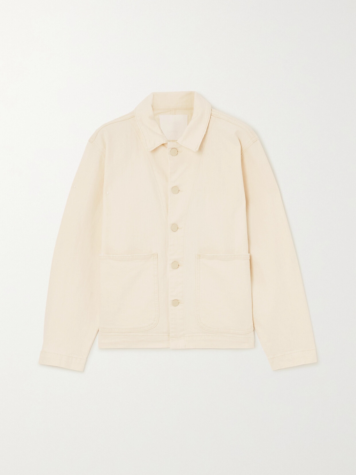 Mother The All In A Days Work Denim Jacket In Ecru