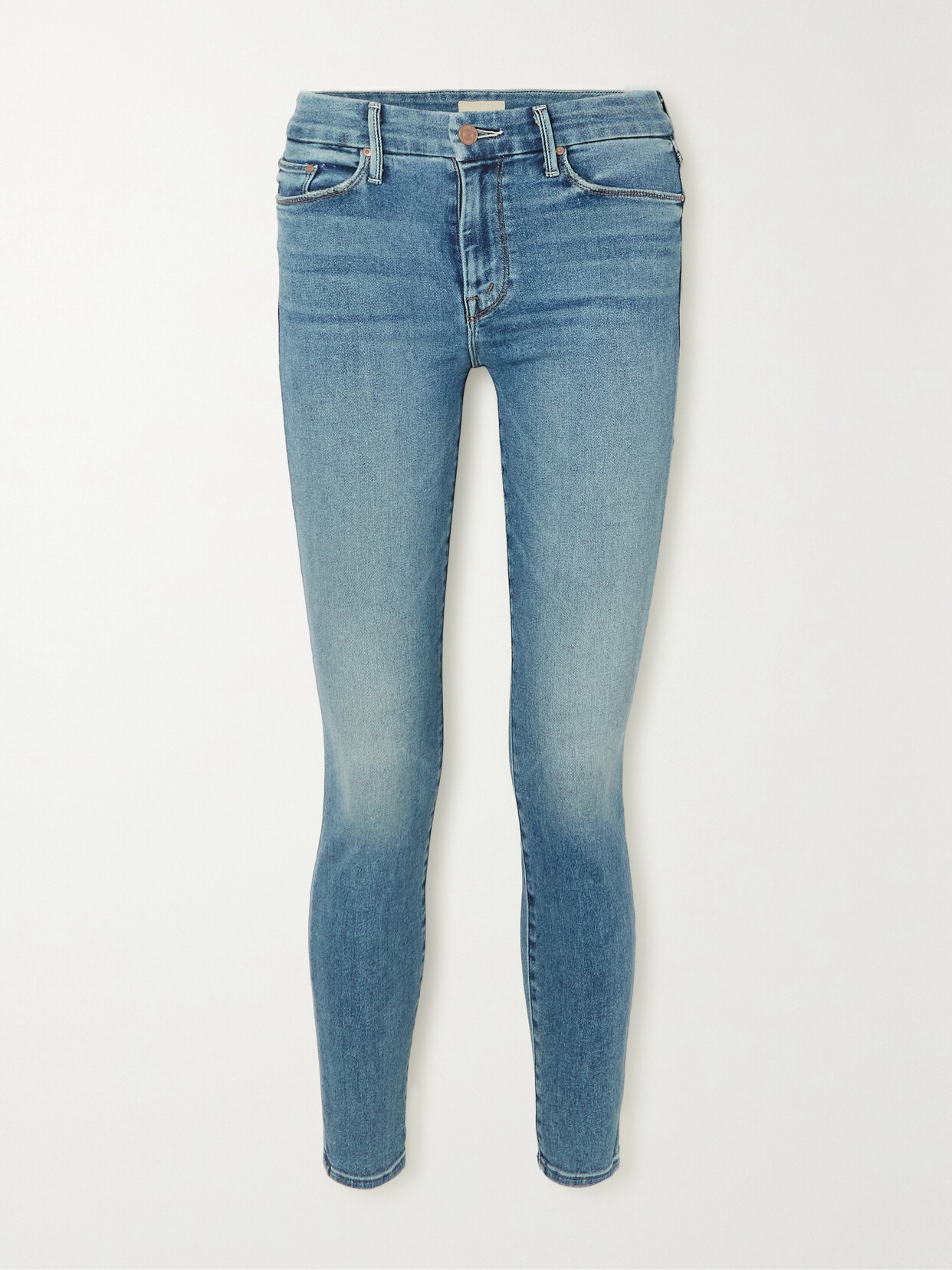 Mother - + Net Sustain The Looker Mid-rise Skinny Jeans - Blue