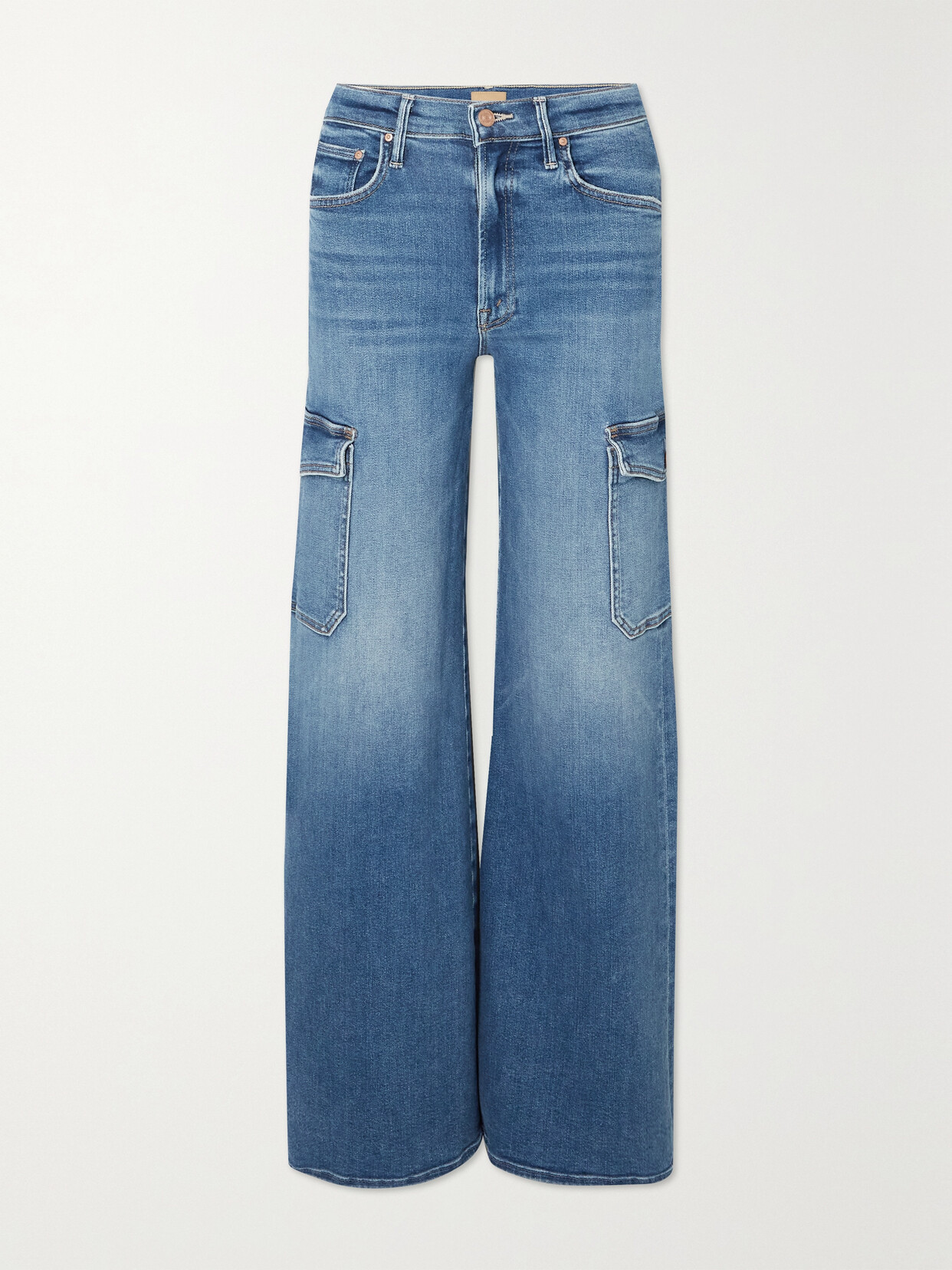 Mother - + Net Sustain The Undercover High-rise Wide-leg Cargo Jeans - Blue