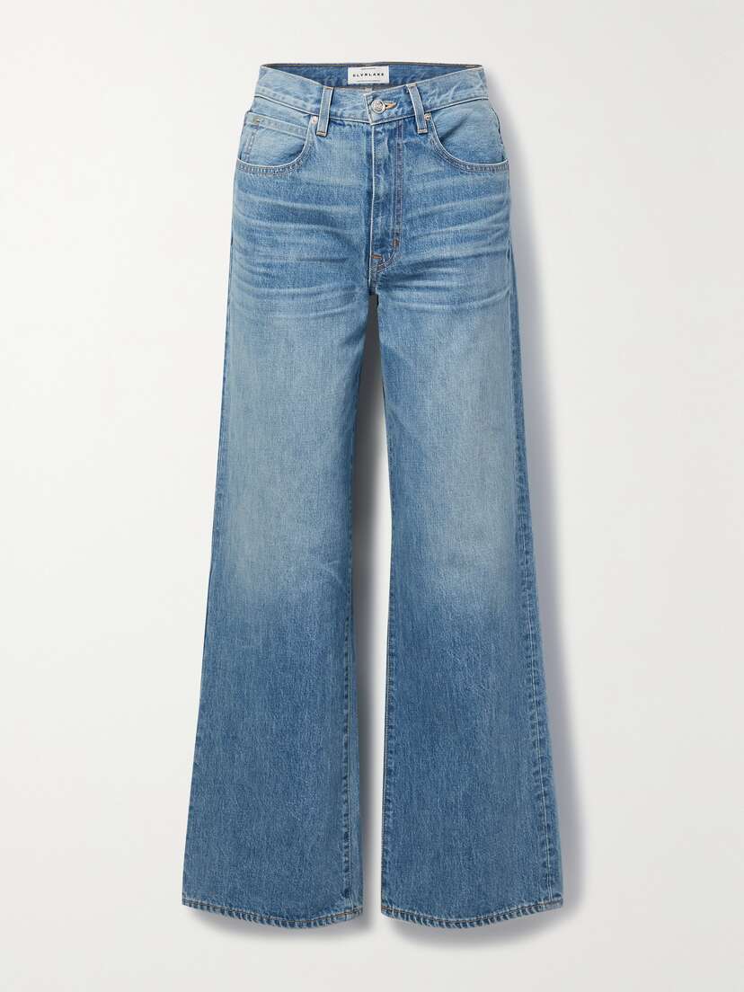SLVRLAKE + Net Sustain Grace High-rise Wide-leg Organic Jeans