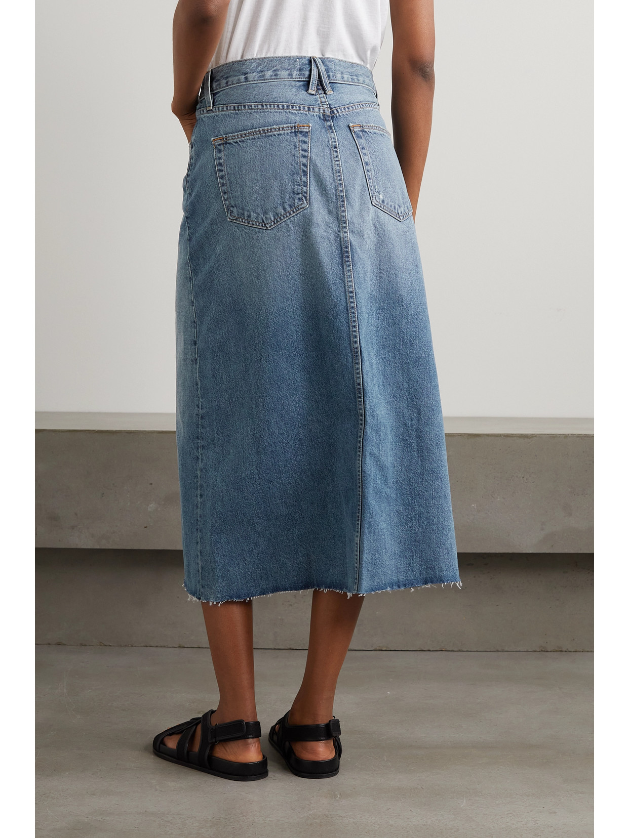 + Net Sustain Organic Denim Midi