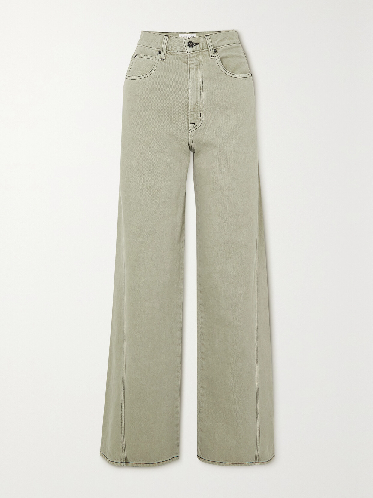 SLVRLAKE - + Net Sustain Eva High-rise Wide-leg Organic Jeans - Neutrals