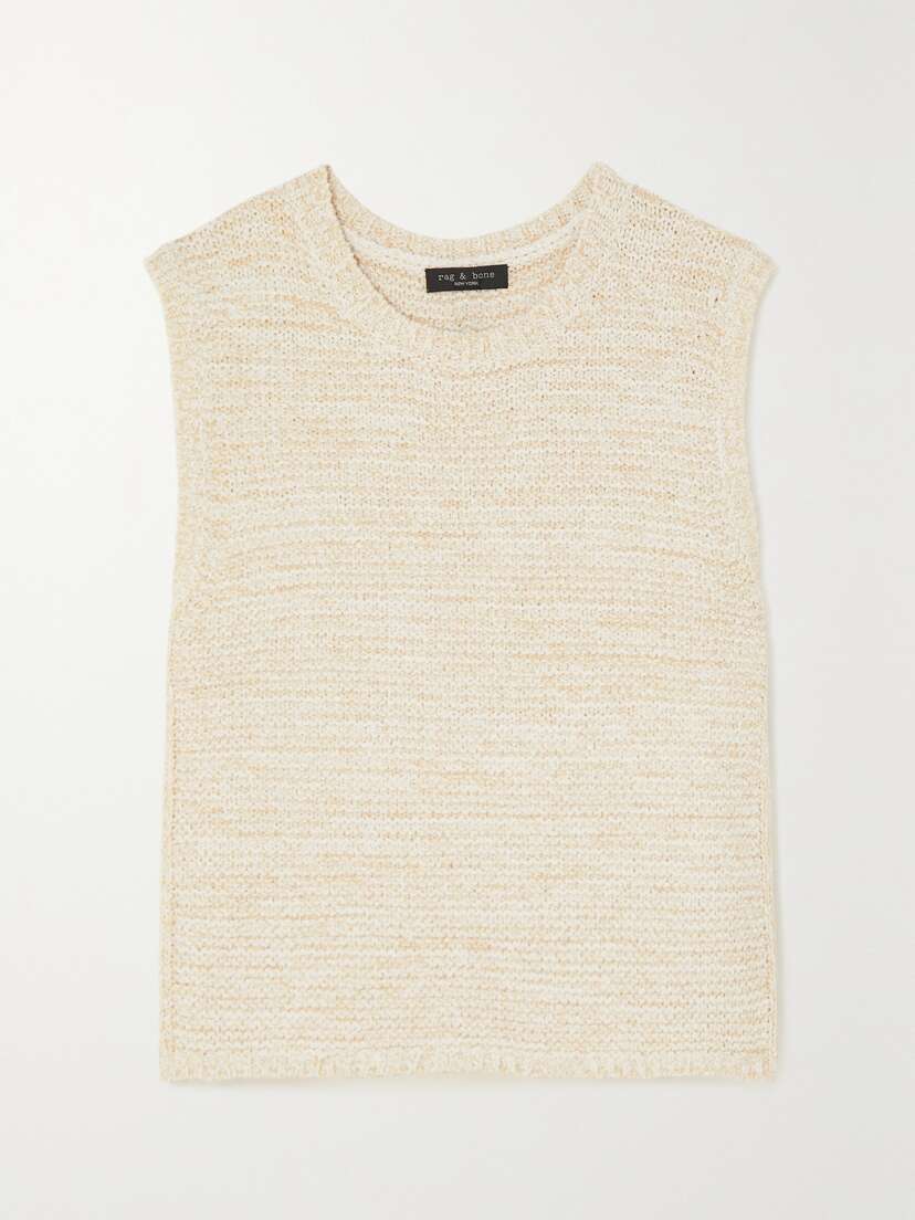 rag & bone Jackie Linen-blend Tank - x large
