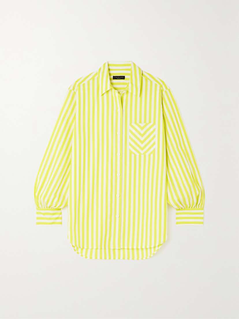 rag & bone Maxine Striped Cotton-poplin Shirt