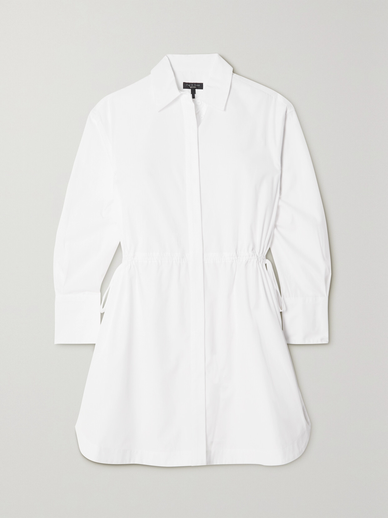 rag & bone - Fiona Cotton-poplin Mini Shirt Dress - White