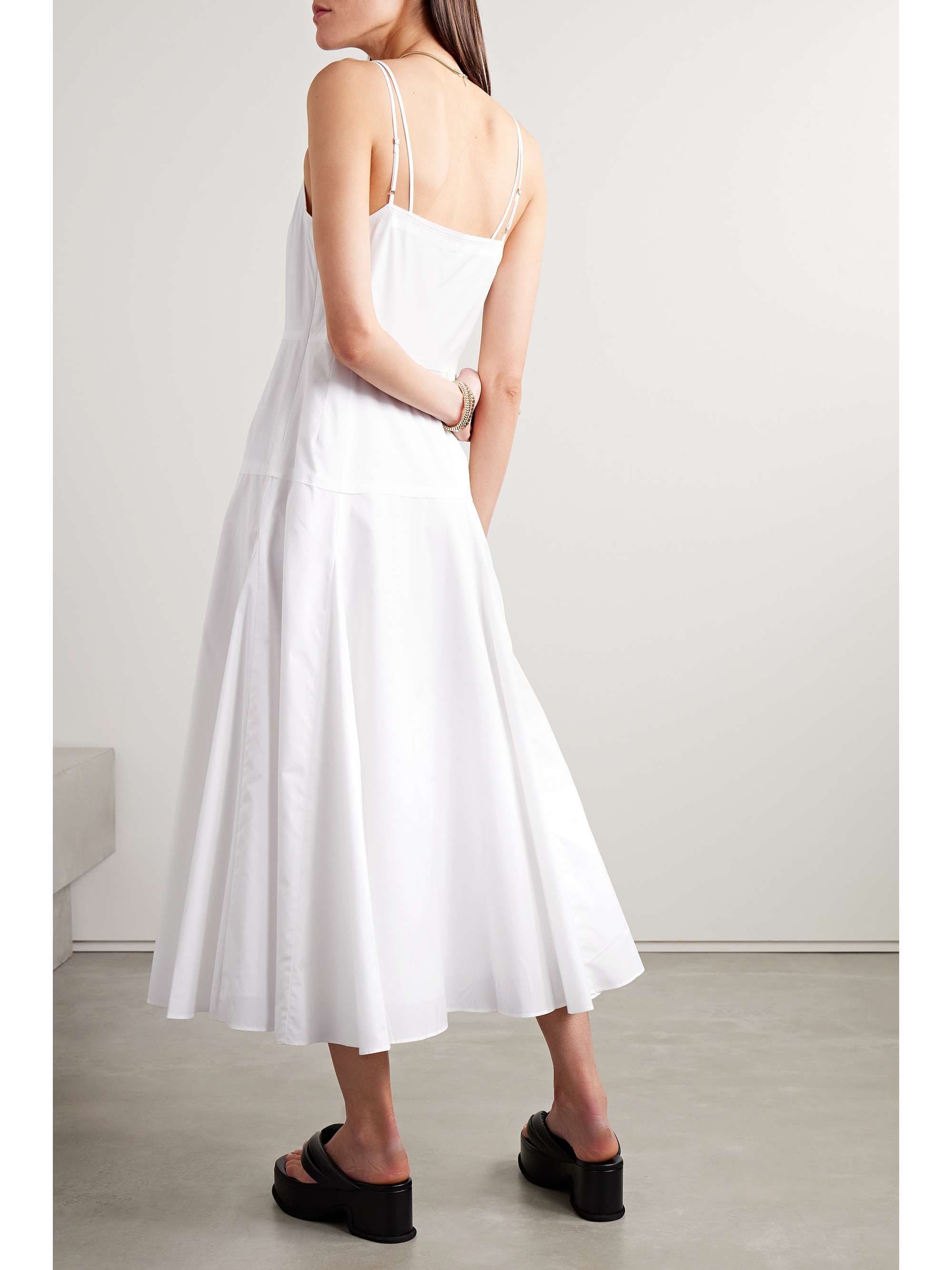 RAG & BONE Misty cotton-poplin midi dress | NET-A-PORTER