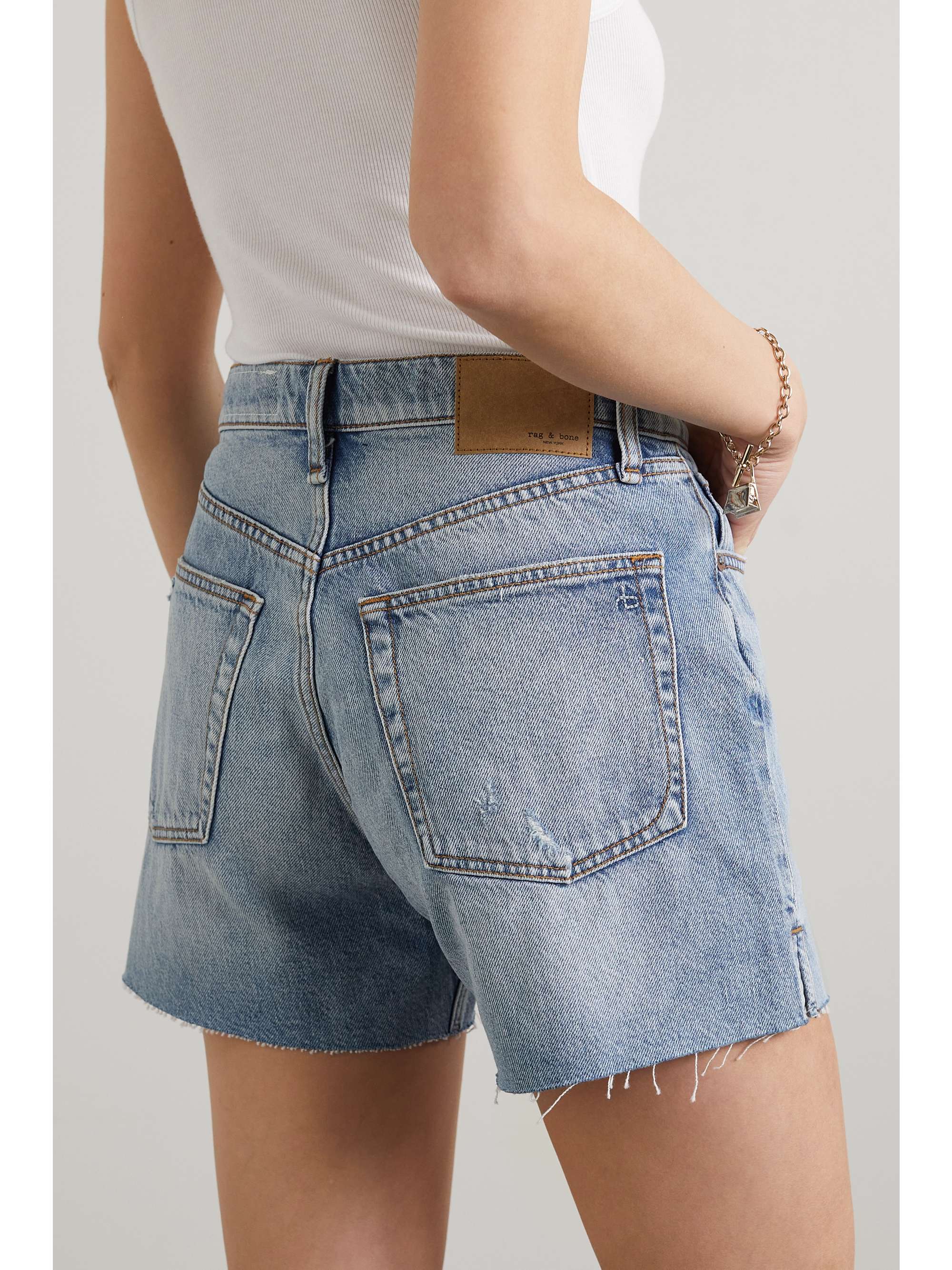 Vintage Cut Off distressed denim shorts