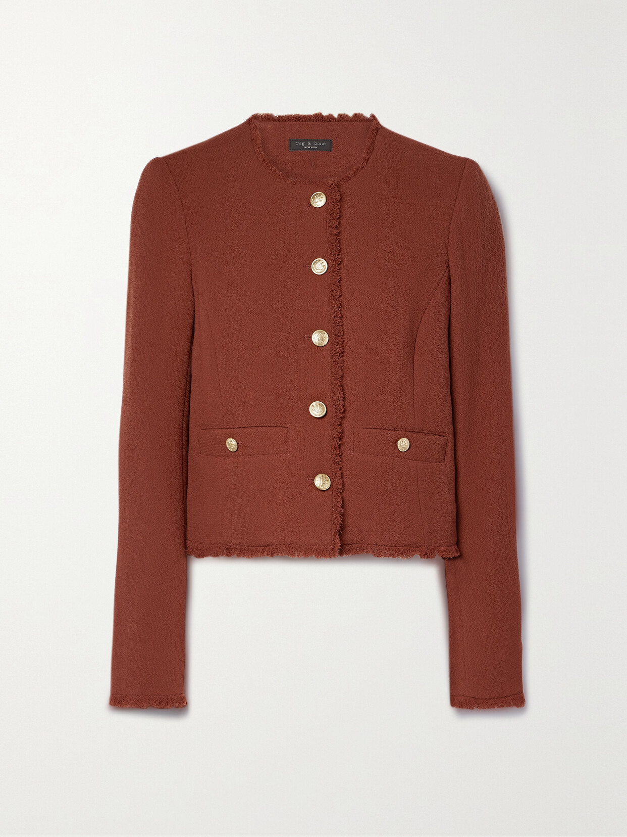 RAG & BONE CARMEN FRAYED WOOL JACKET